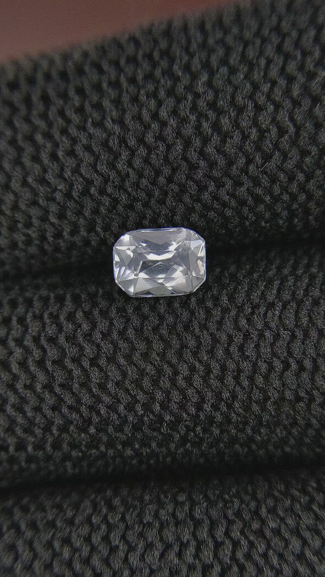 1.09 Ct. White Sapphire from Ceylon (Sri Lanka) Size Video
