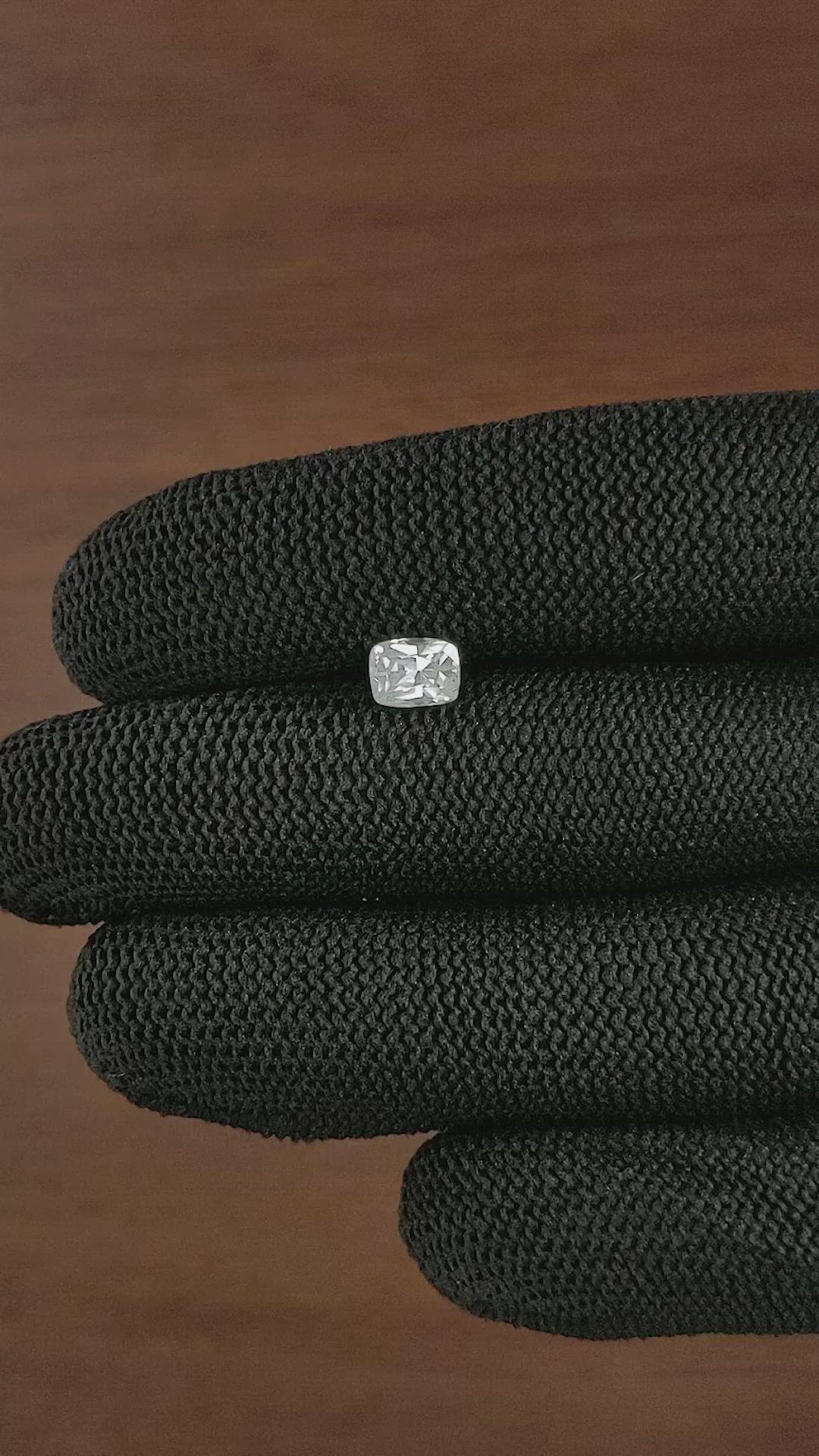 1.40 Ct. White Sapphire from Ceylon (Sri Lanka) Size Video