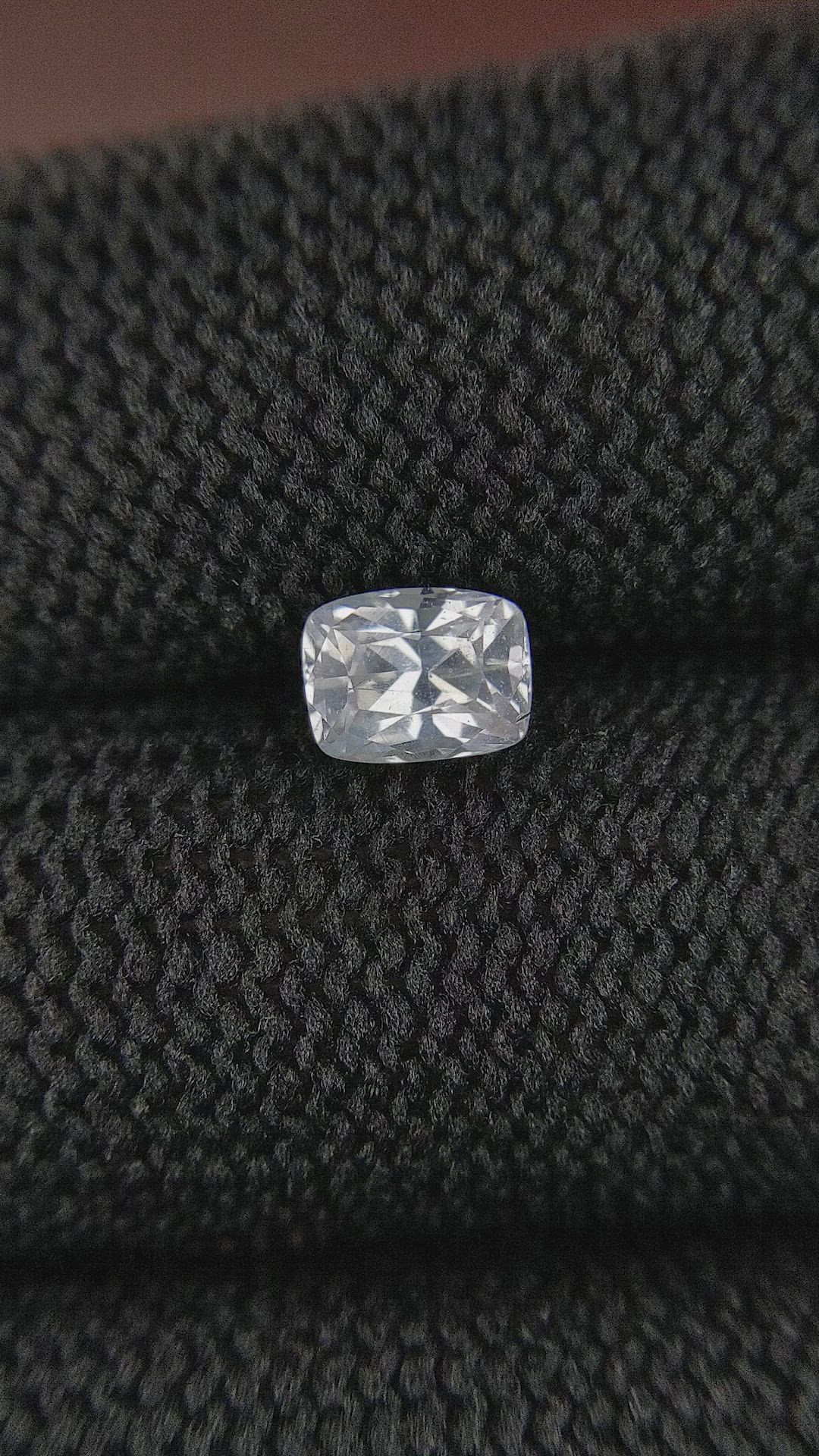 1.40 Ct. White Sapphire from Ceylon (Sri Lanka) Size Video