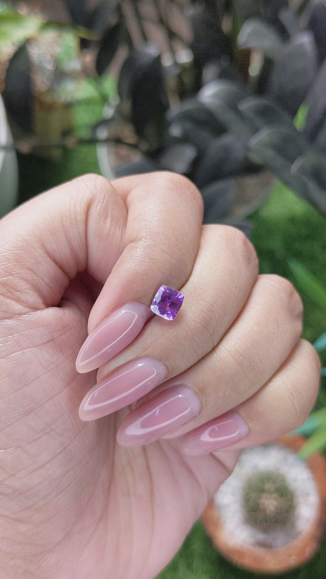 1.08 Ct. Purple Sapphire from Ceylon (Sri Lanka) Size Video