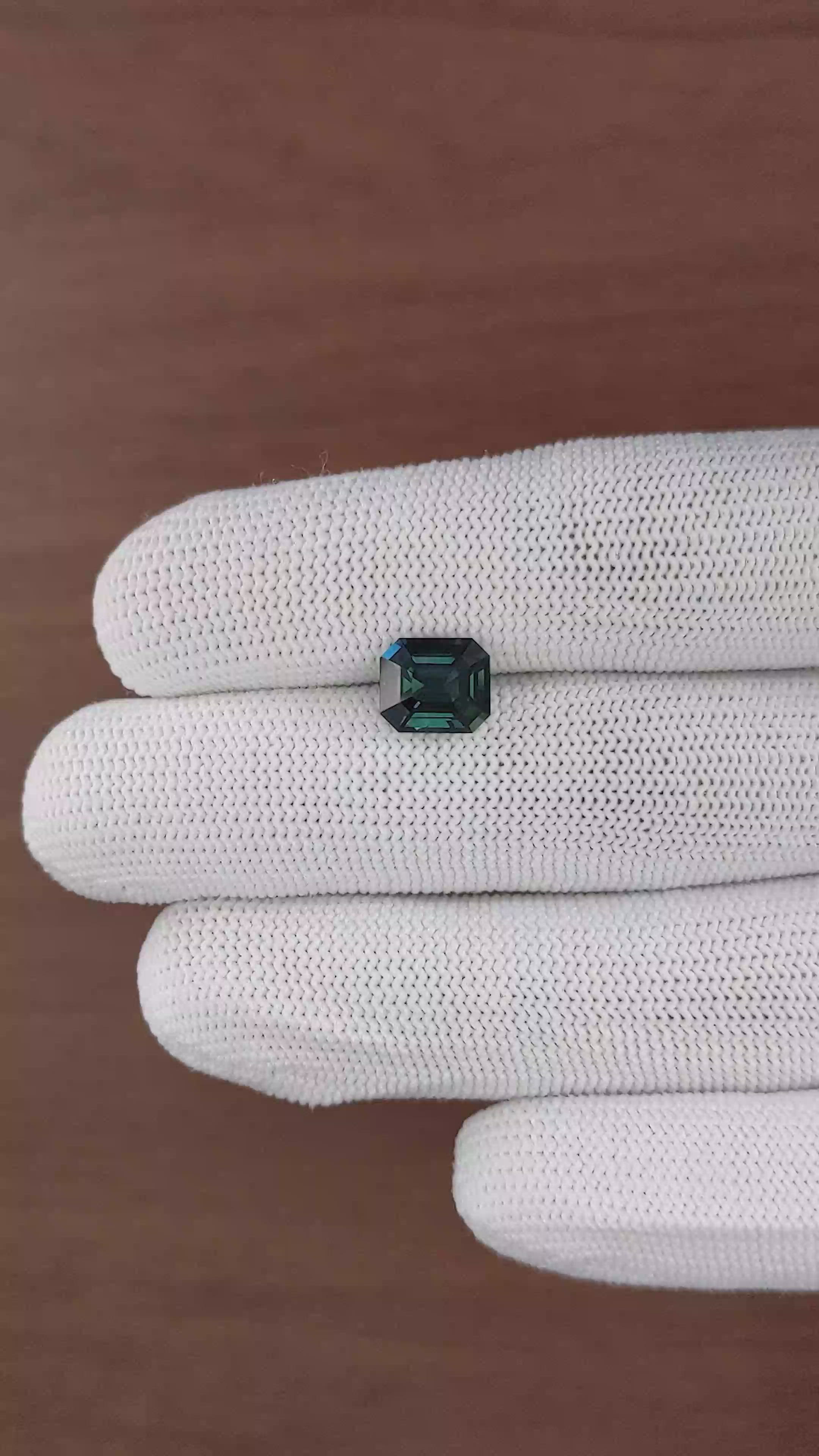 3.00 Ct. Bluish Green Sapphire from Madagascar Size Video