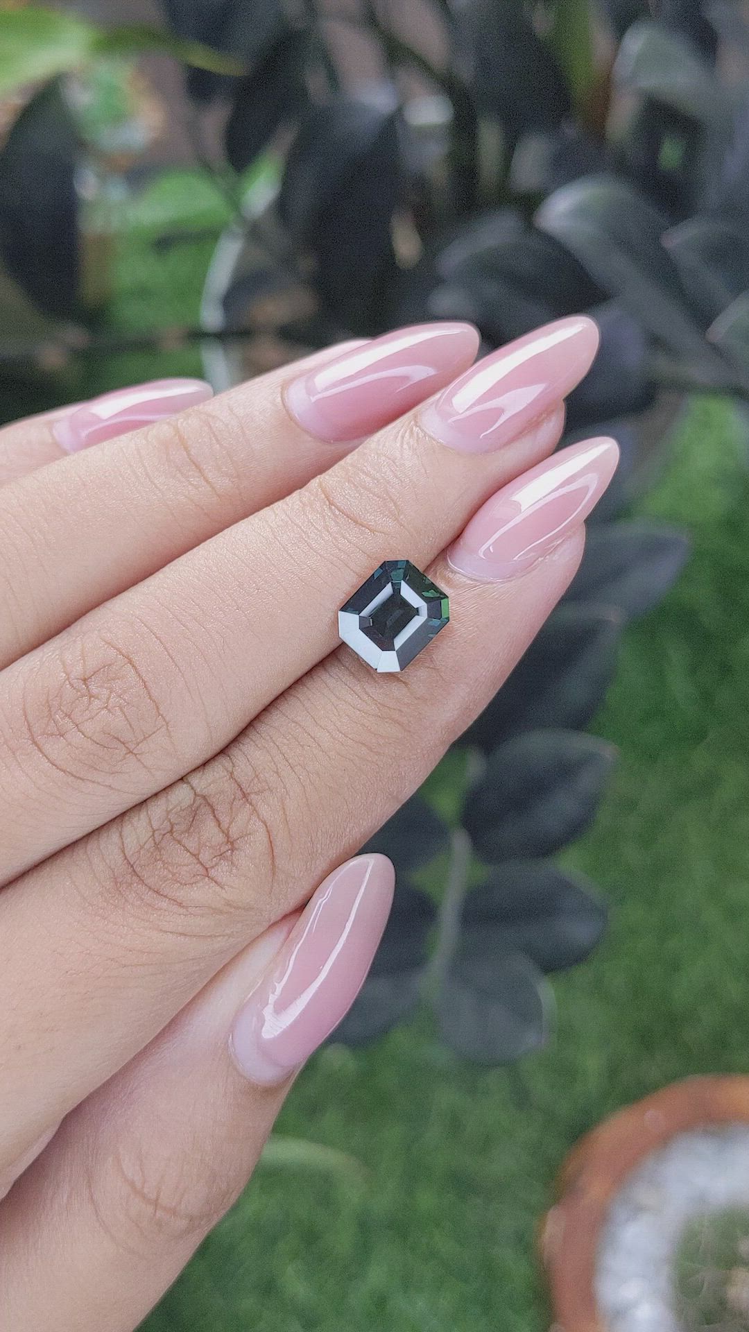 3.00 Ct. Bluish Green Sapphire from Madagascar Size Video