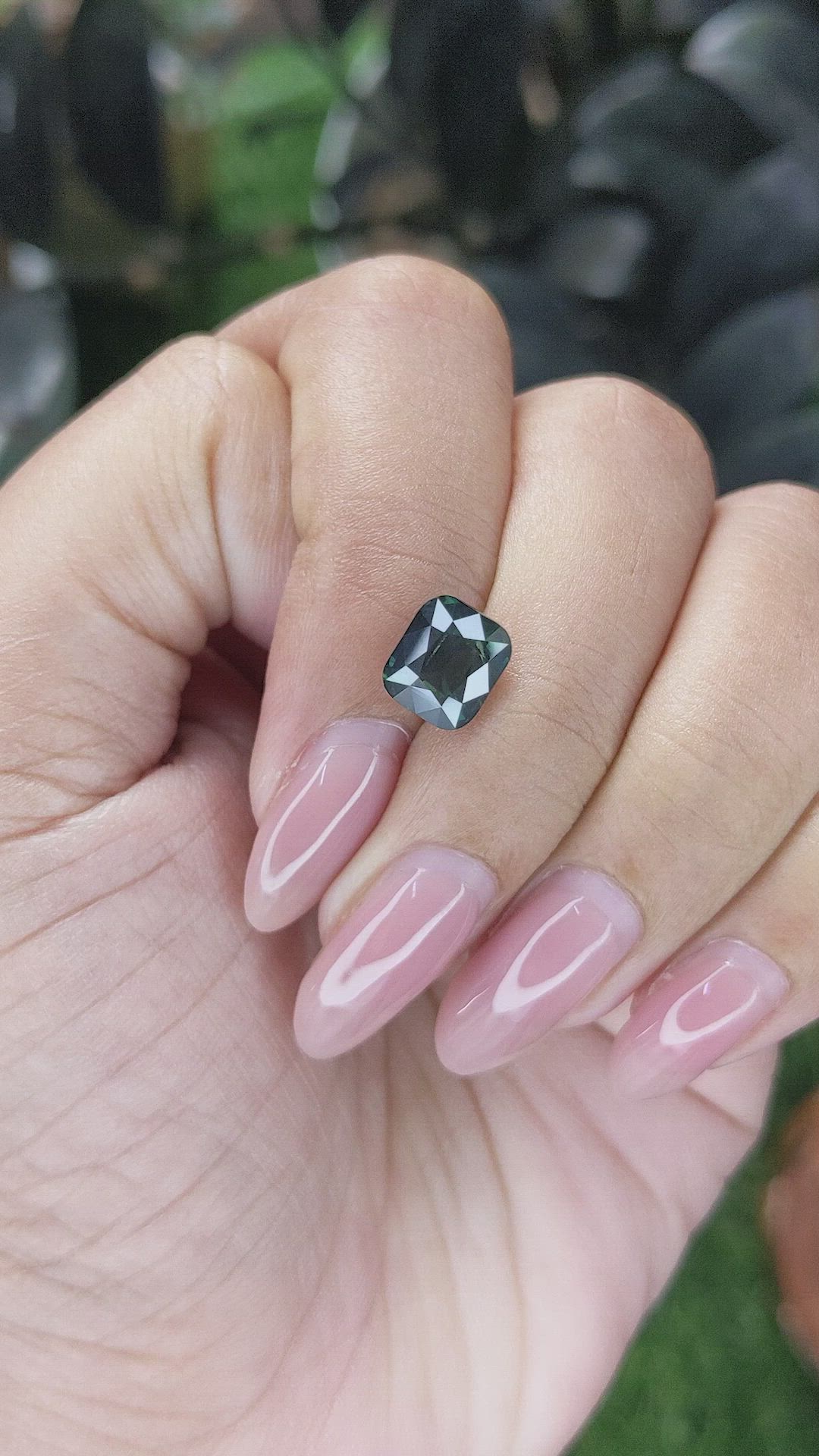 2.97 Ct. Bluish Green Sapphire from Madagascar Size Video
