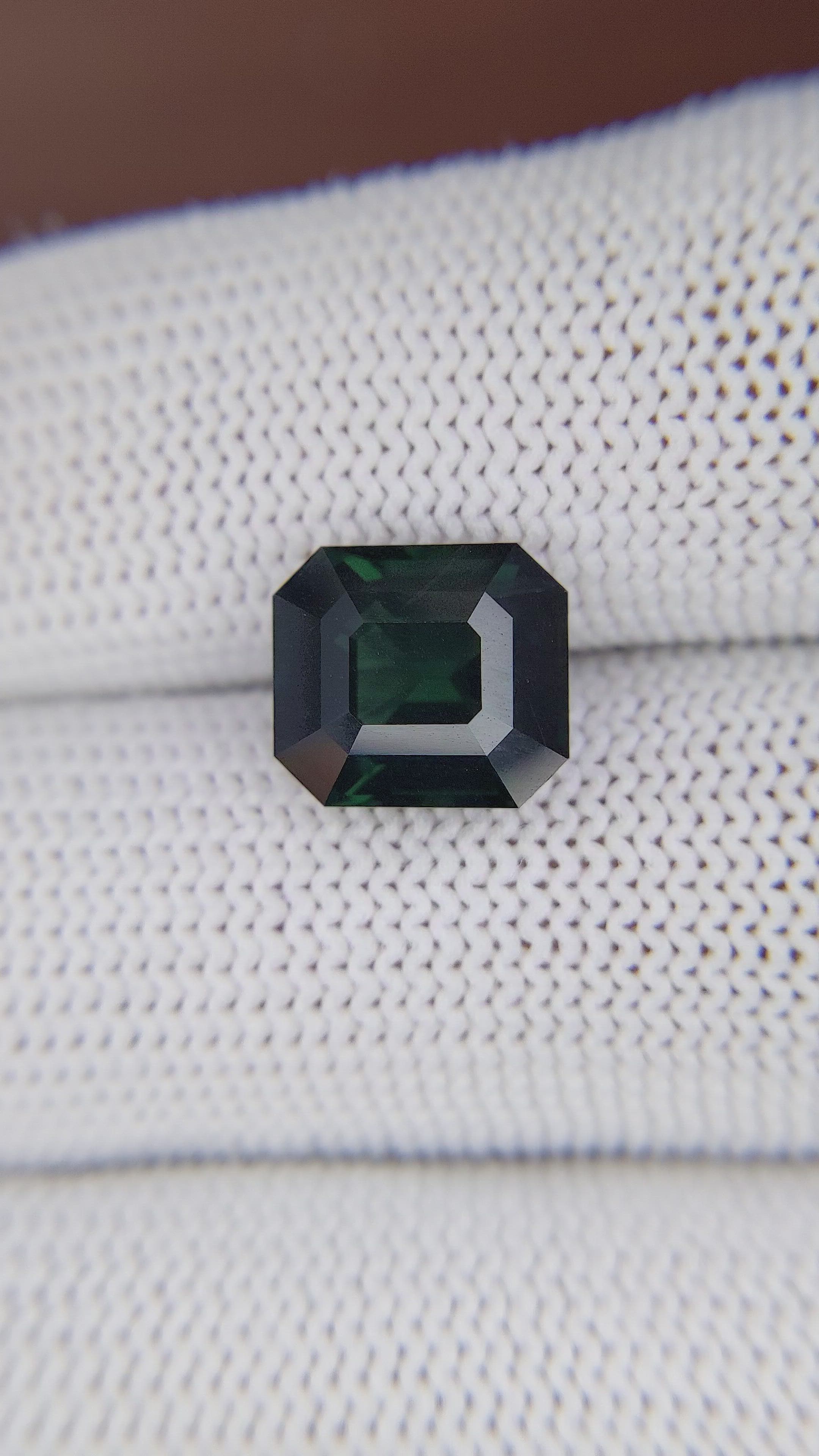 5.48 Ct. Bluish Green Sapphire from Madagascar Size Video