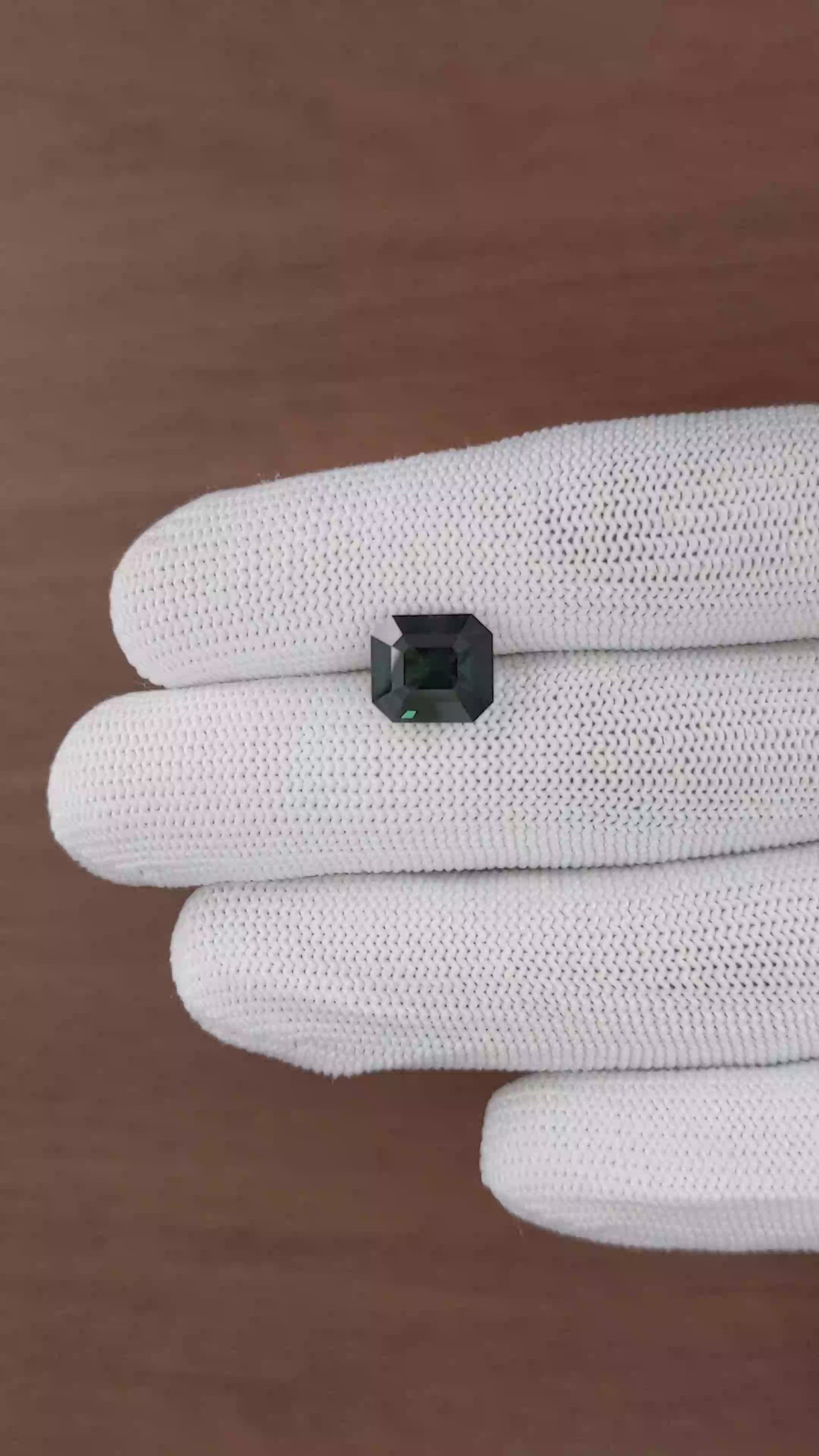5.48 Ct. Bluish Green Sapphire from Madagascar Size Video