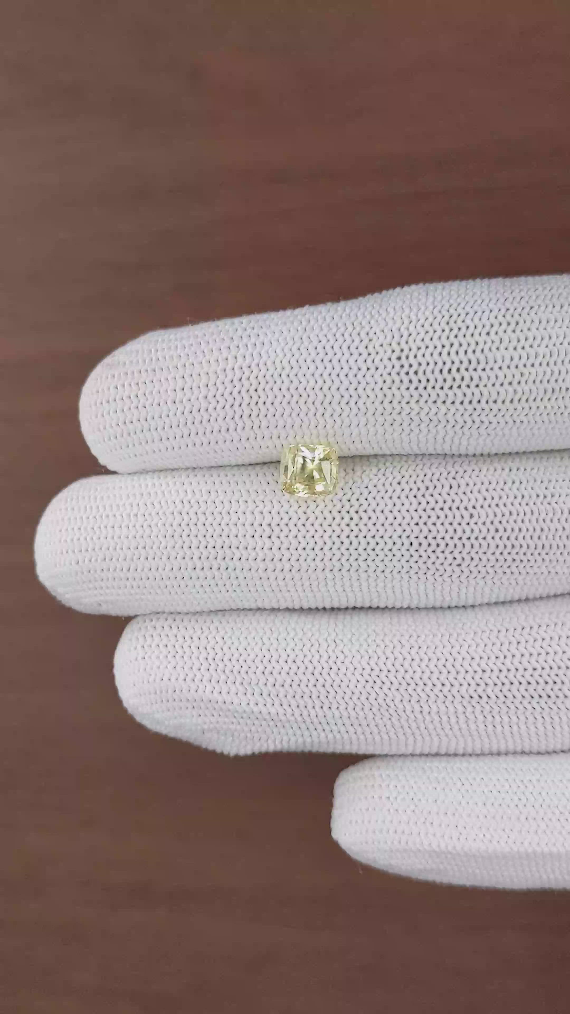 1.50 Ct. Yellow Sapphire from Madagascar Size Video