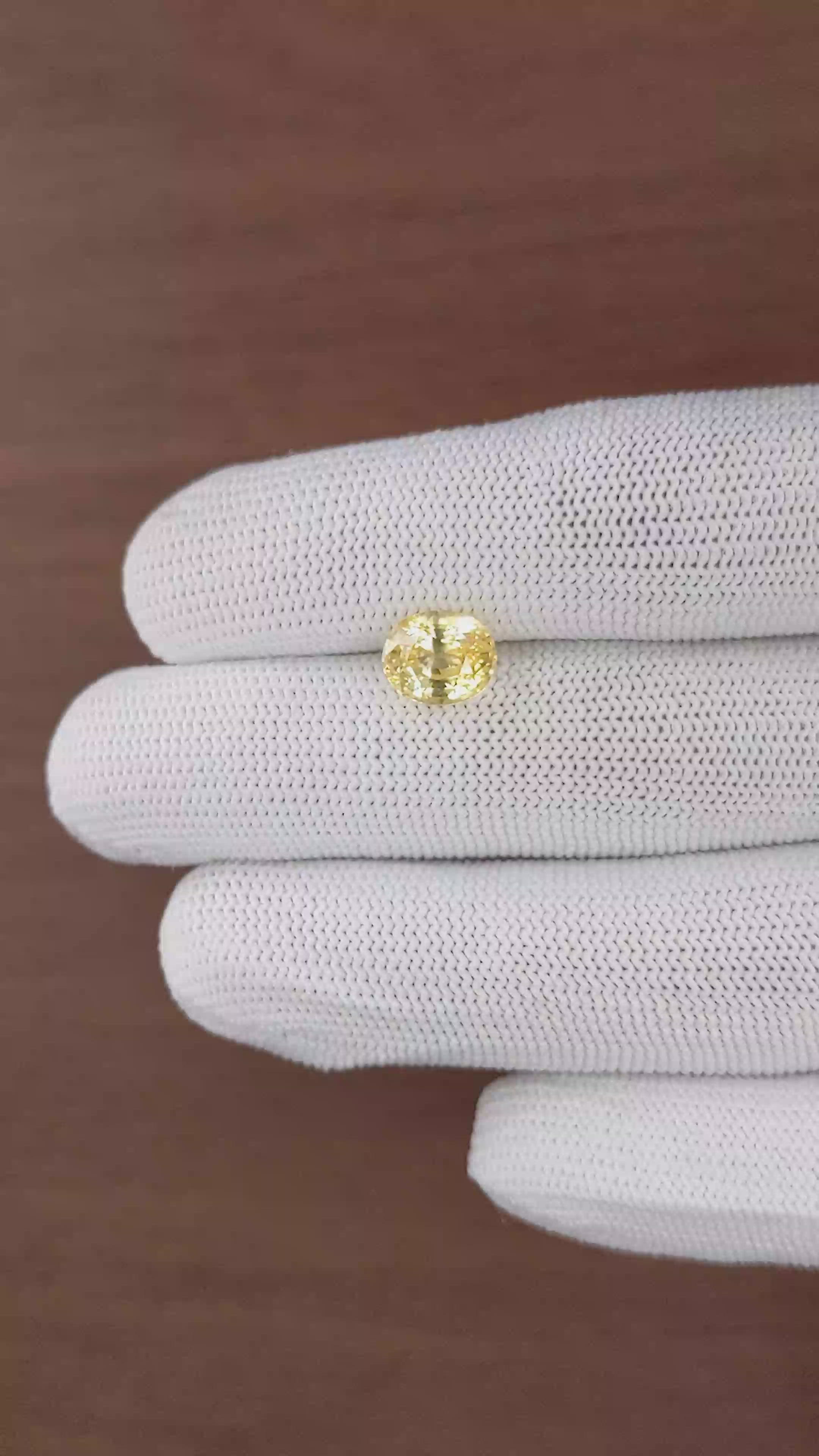 3.56 Ct. Yellow Sapphire from Tanzania Size Video