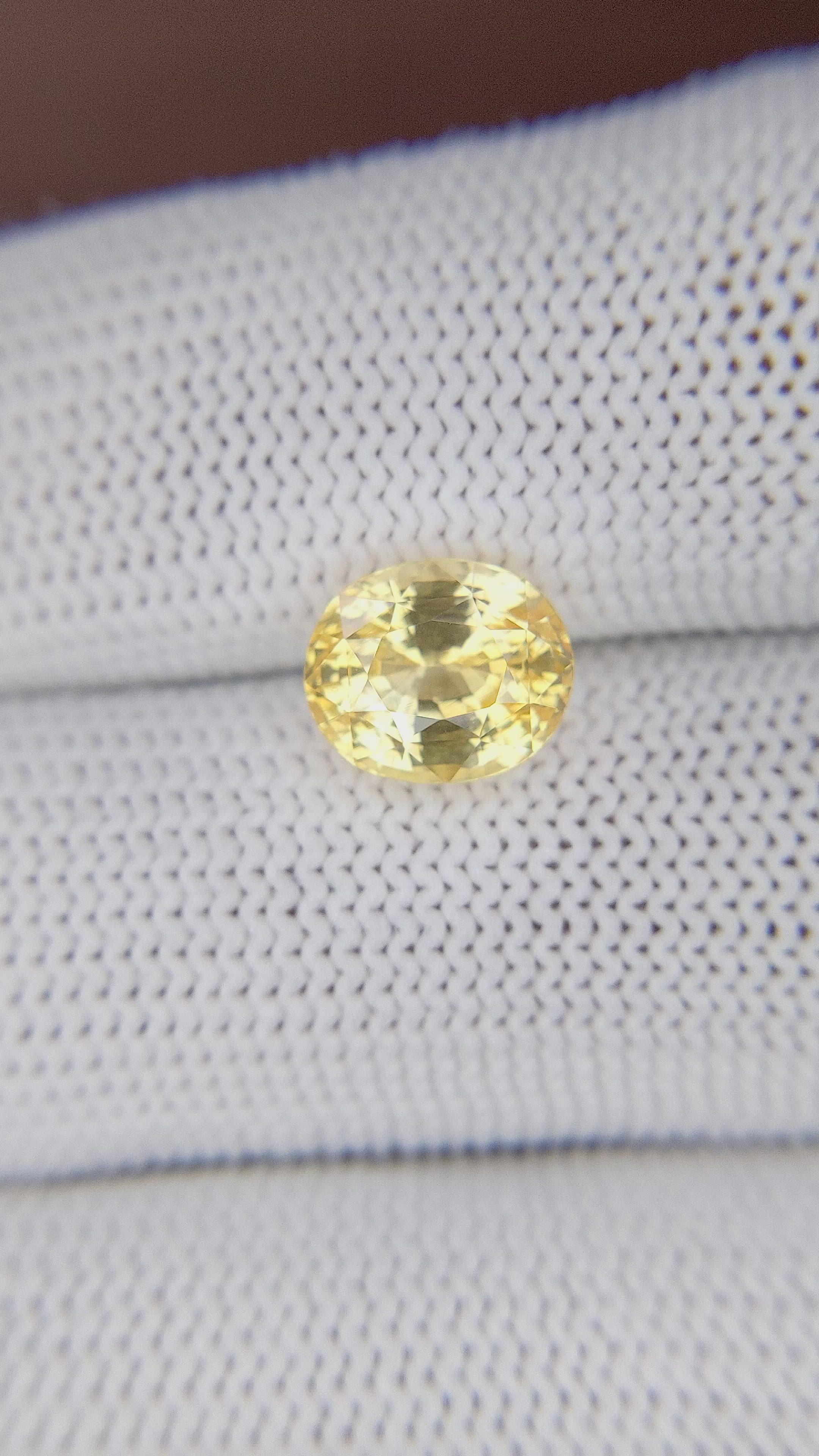 3.56 Ct. Yellow Sapphire from Tanzania Size Video