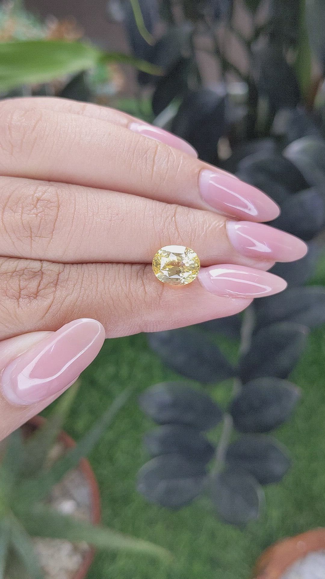 3.56 Ct. Yellow Sapphire from Tanzania Size Video