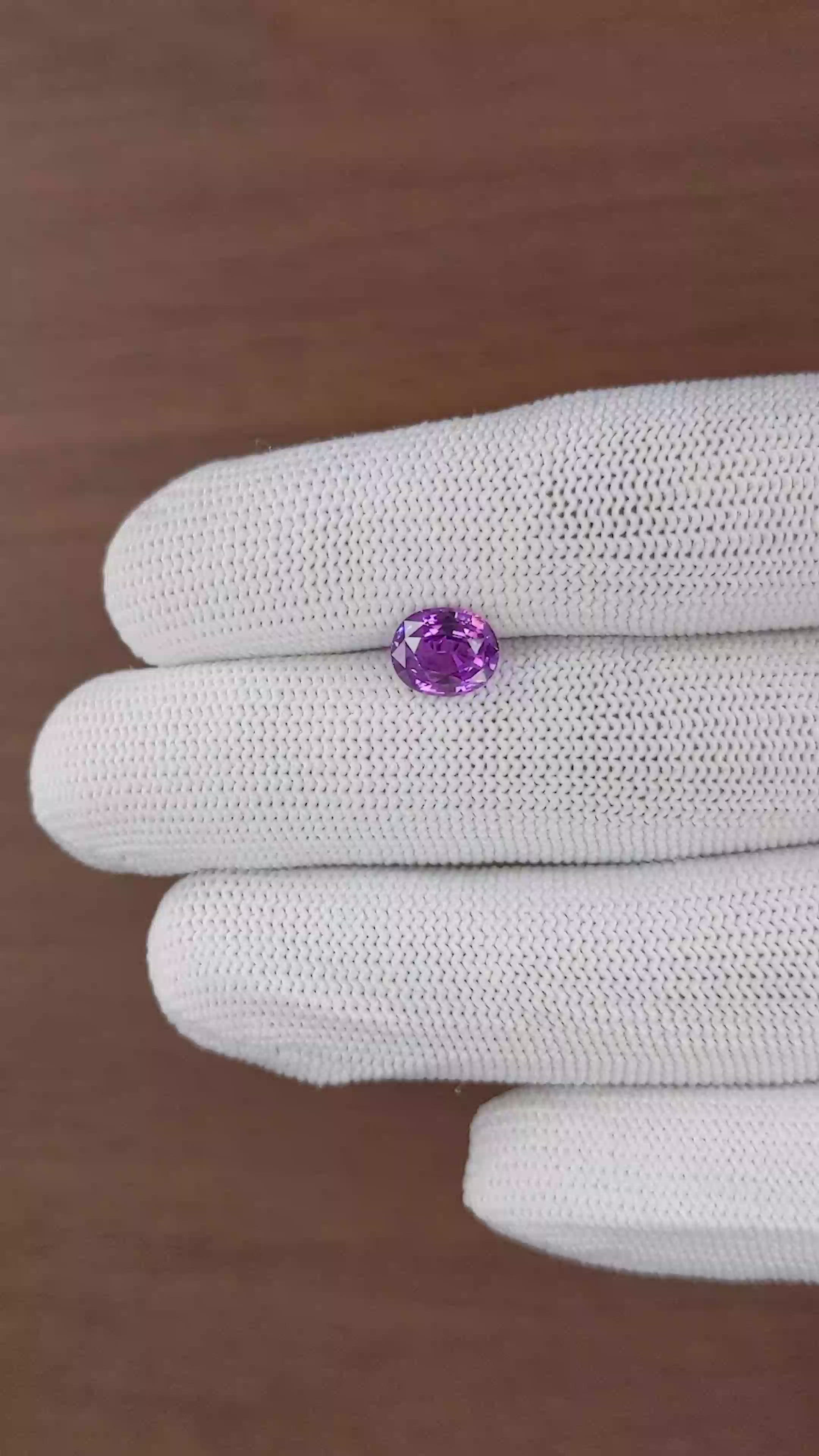 2.07 Ct. Pinkish Purple Sapphire from Tanzania Size Video