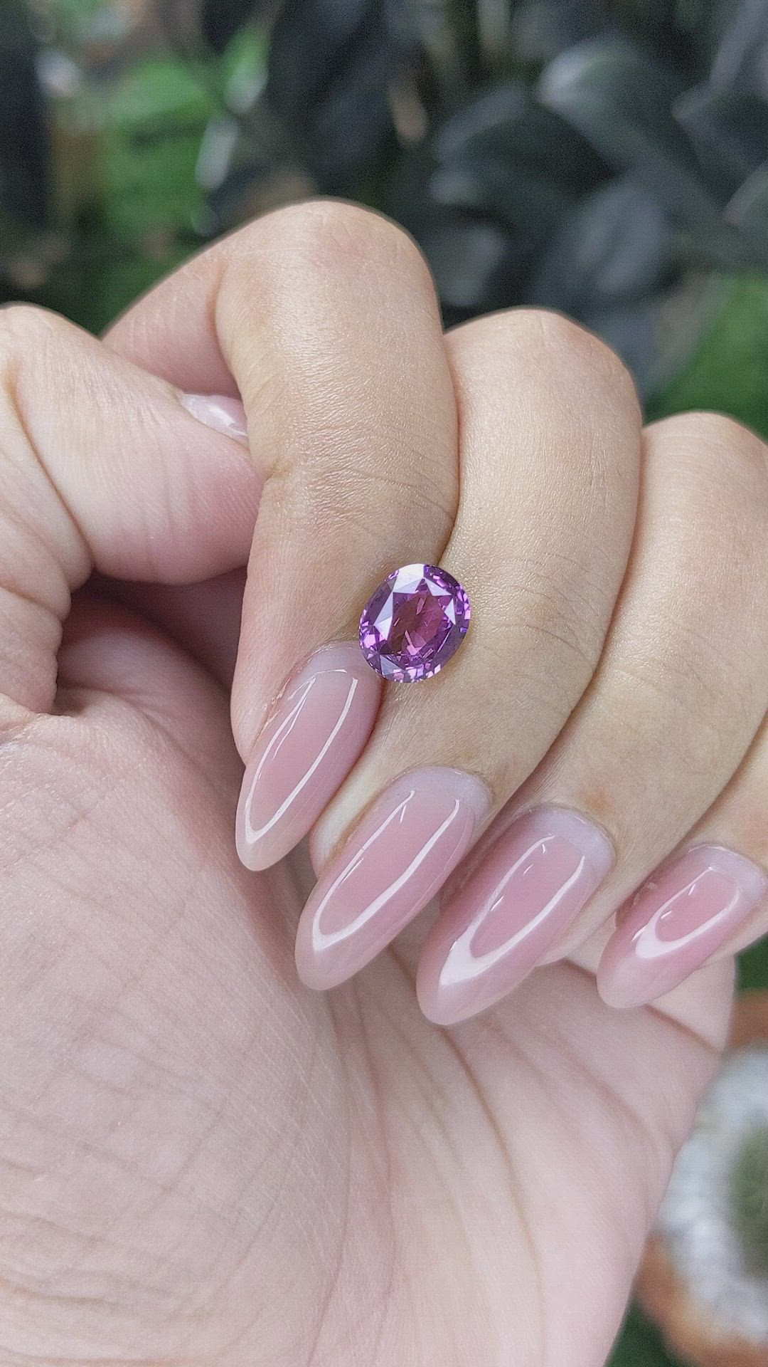 2.07 Ct. Pinkish Purple Sapphire from Tanzania Size Video