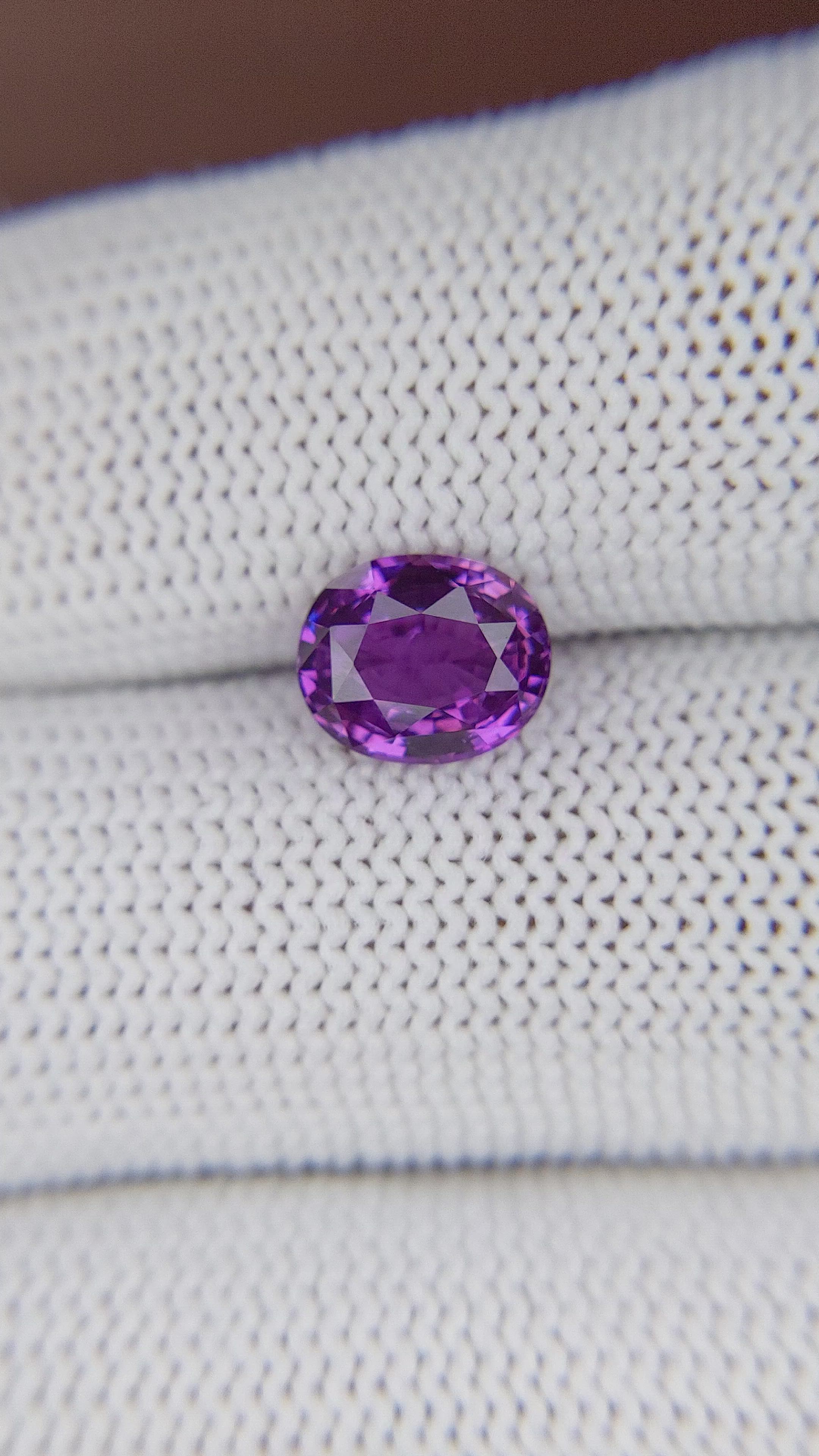 2.07 Ct. Pinkish Purple Sapphire from Tanzania Size Video