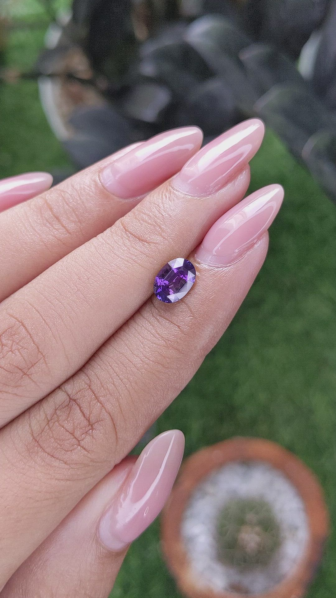 1.32 Ct. Purple Sapphire from Tanzania Size Video