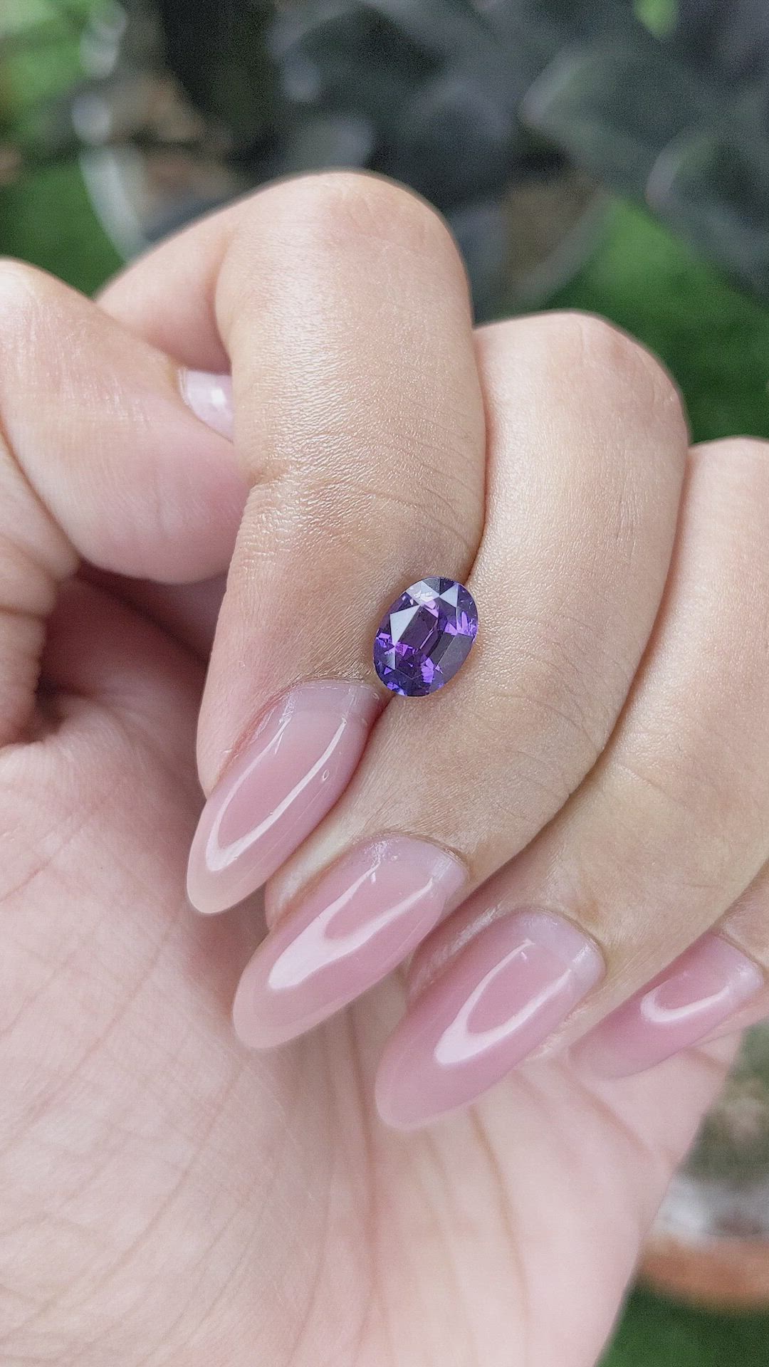 1.32 Ct. Purple Sapphire from Tanzania Size Video