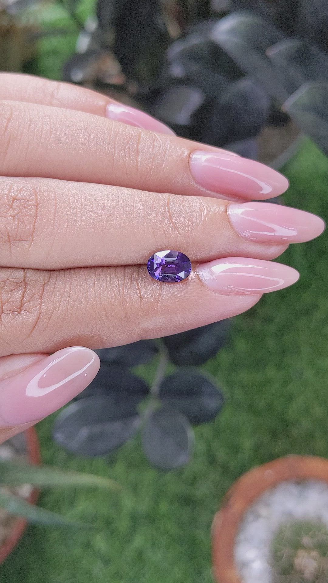 1.32 Ct. Purple Sapphire from Tanzania Size Video