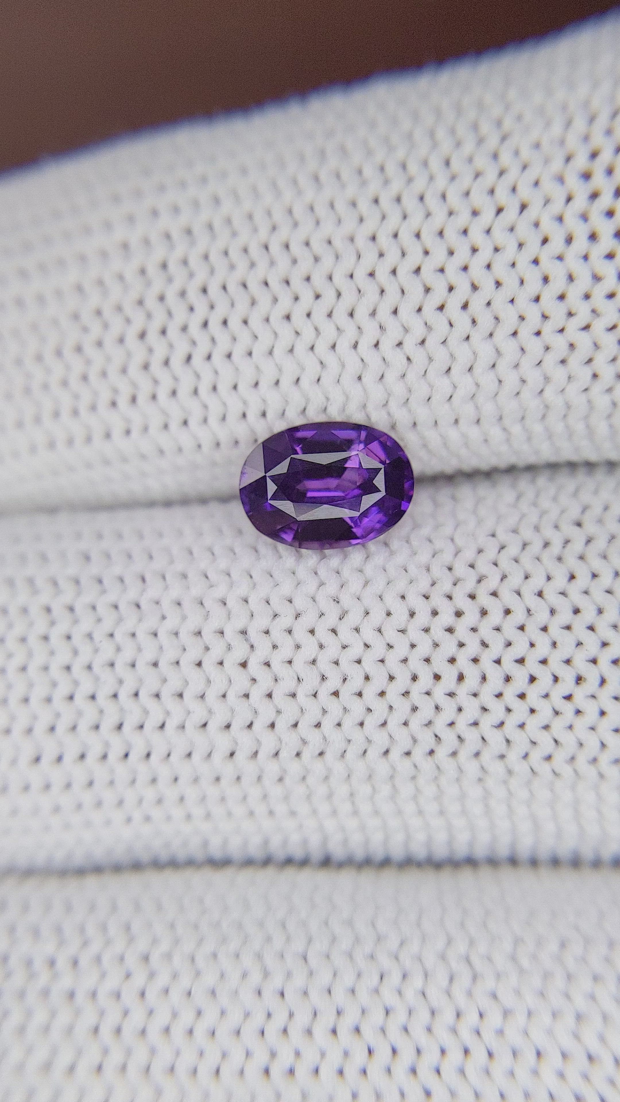 1.32 Ct. Purple Sapphire from Tanzania Size Video