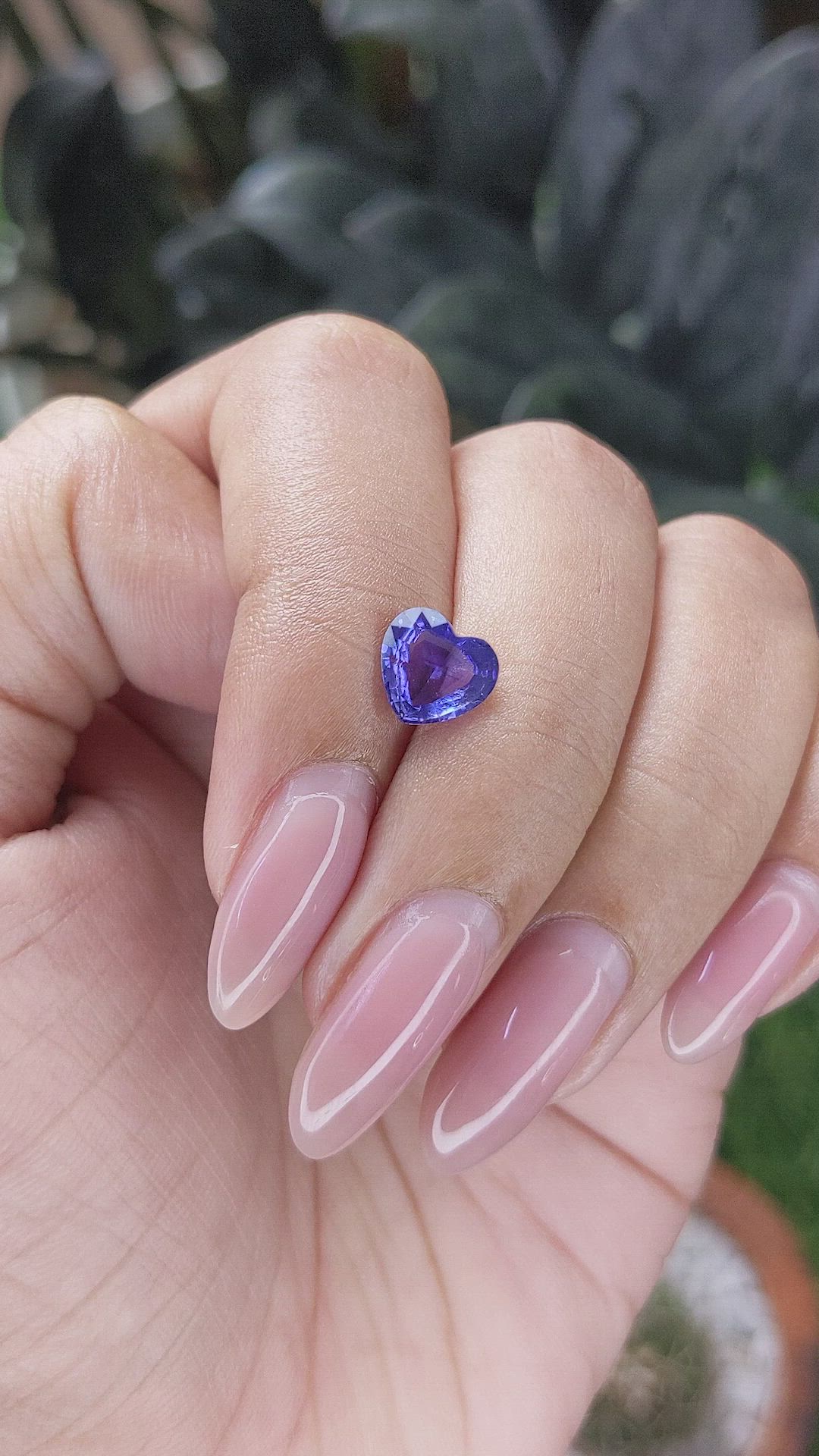 1.52 Ct. Purplish Blue Sapphire from Tanzania Size Video