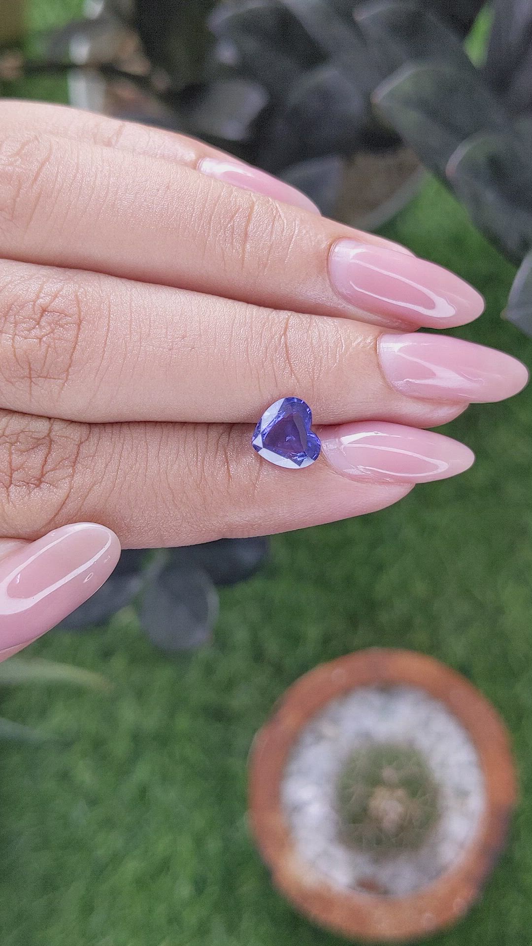 1.52 Ct. Purplish Blue Sapphire from Tanzania Size Video