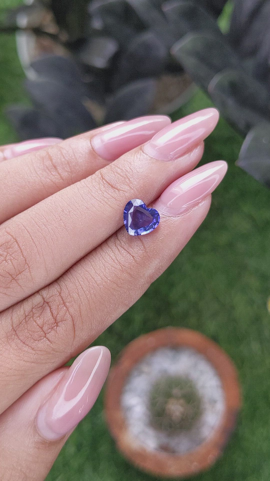 1.52 Ct. Purplish Blue Sapphire from Tanzania Size Video