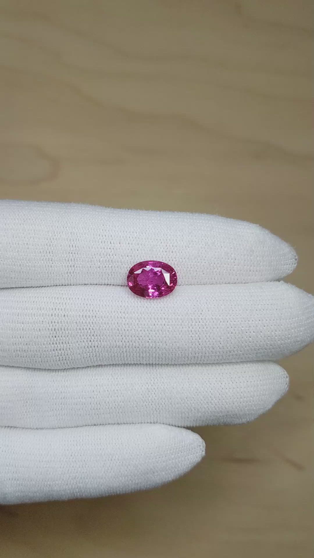 4.15 Ct. Purplish Pink Sapphire from Madagascar Size Video