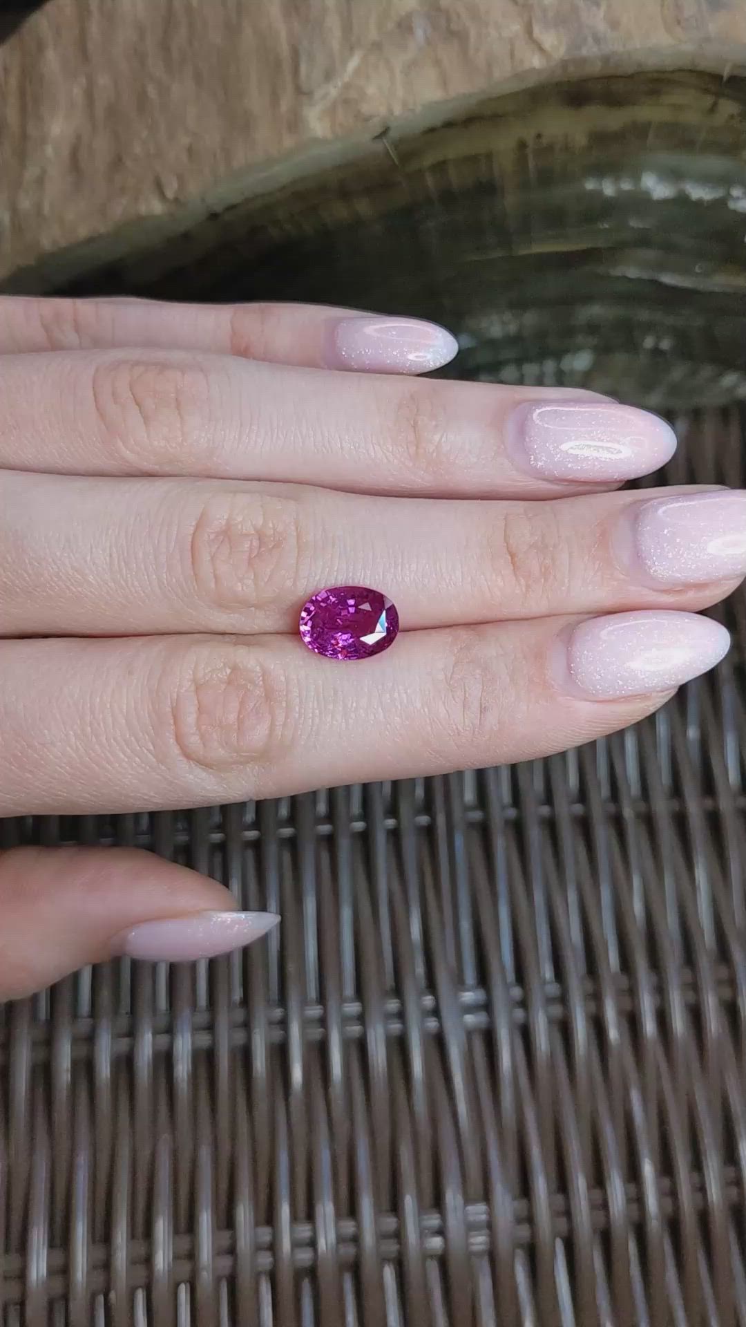 4.15 Ct. Purplish Pink Sapphire from Madagascar Size Video