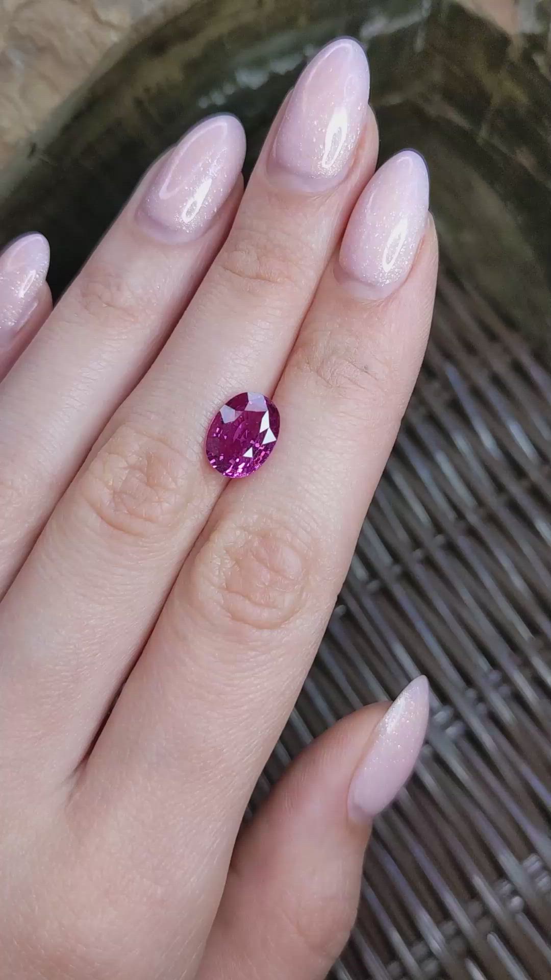 4.15 Ct. Purplish Pink Sapphire from Madagascar Size Video