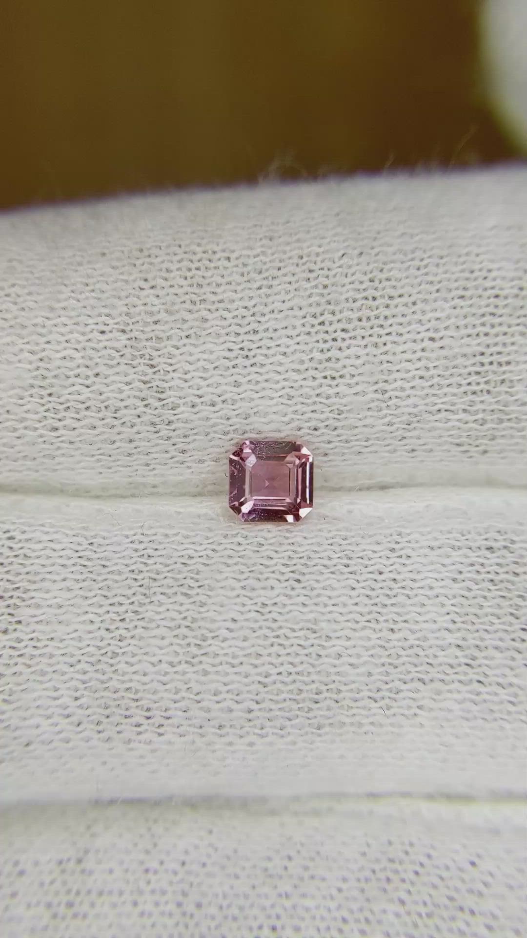 0.45 Ct. Reddish Pink Sapphire from Ceylon (Sri Lanka) Size Video
