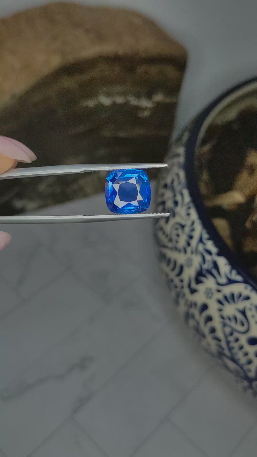 5.08 Ct. Blue Sapphire from Ceylon (Sri Lanka) Size Video