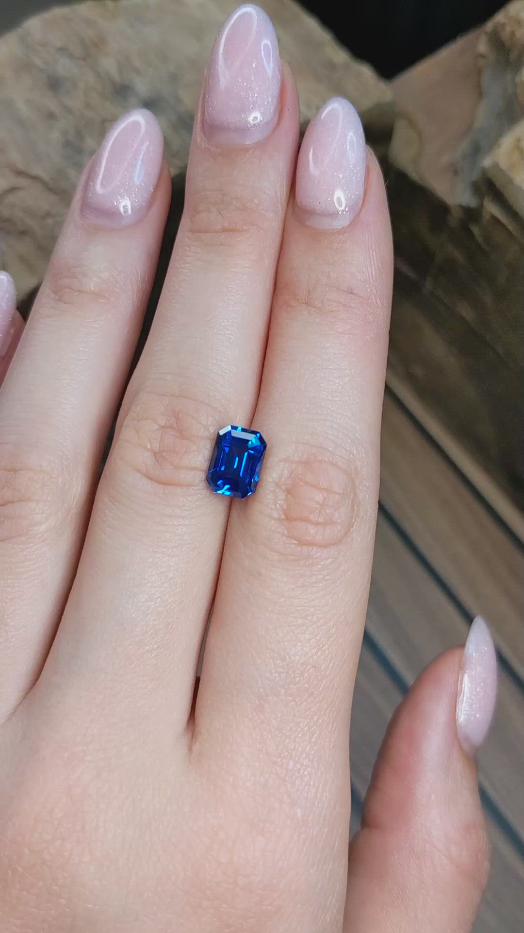 3.58 Ct. Blue Sapphire from Ceylon (Sri Lanka) Size Video