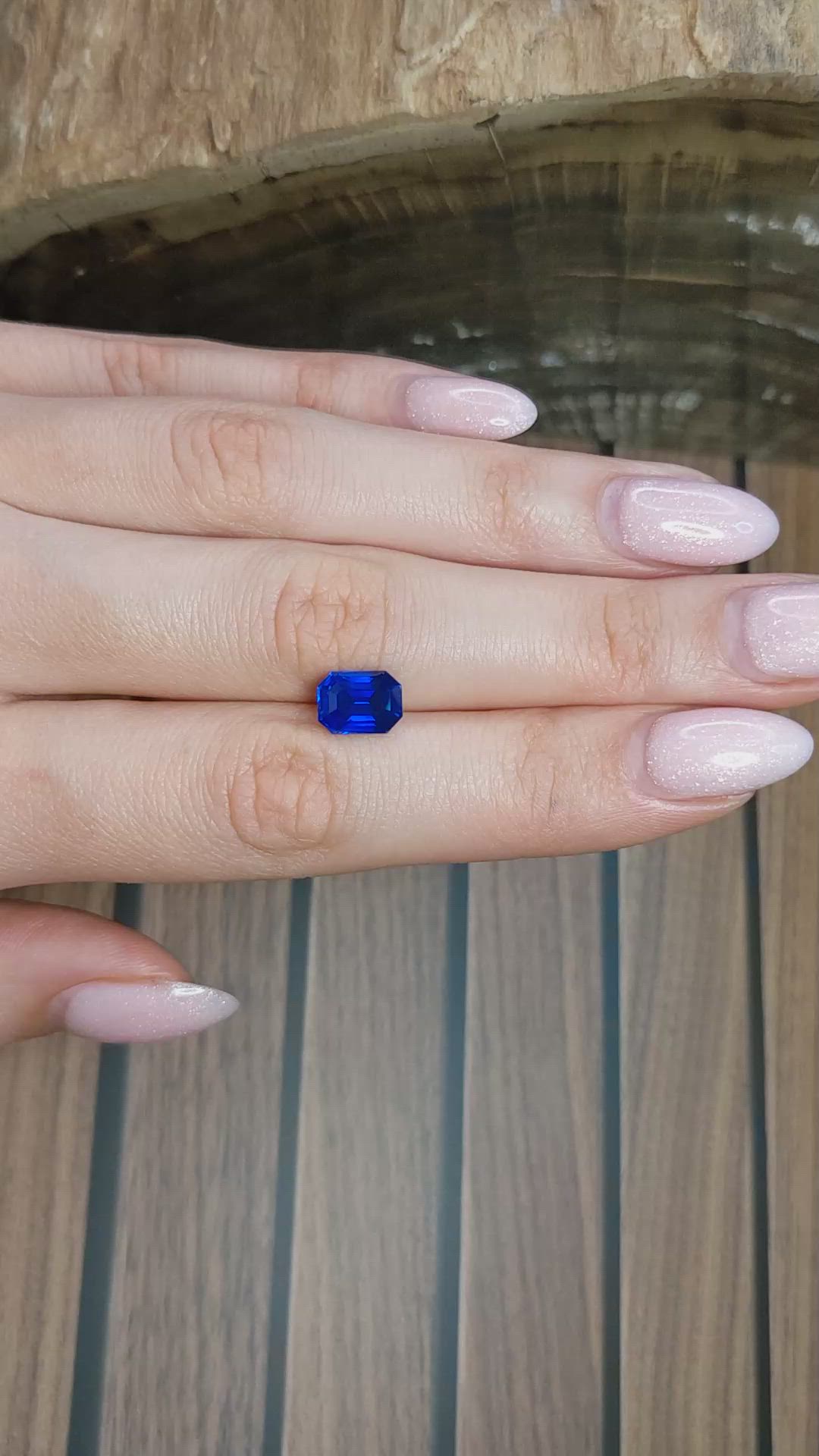 3.06 Ct. Blue Sapphire from Ceylon (Sri Lanka) Size Video