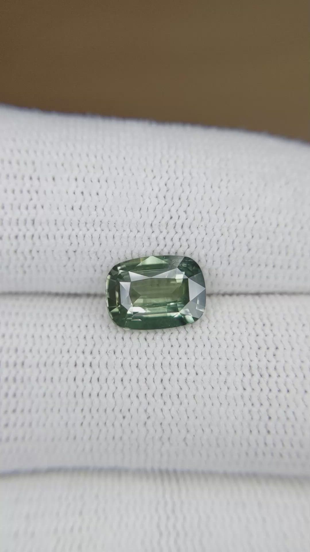 2.33 Ct. Green Sapphire from Madagascar Size Video