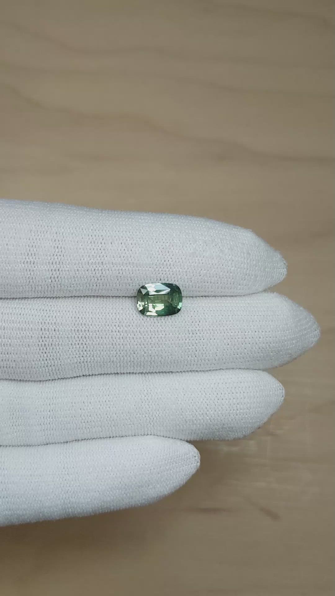 2.33 Ct. Green Sapphire from Madagascar Size Video