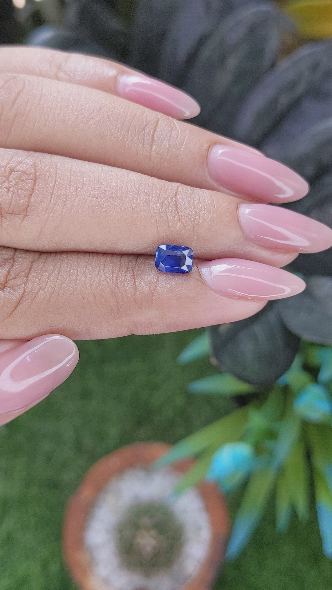 1.02 Ct. Blue Sapphire from Africa Size Video