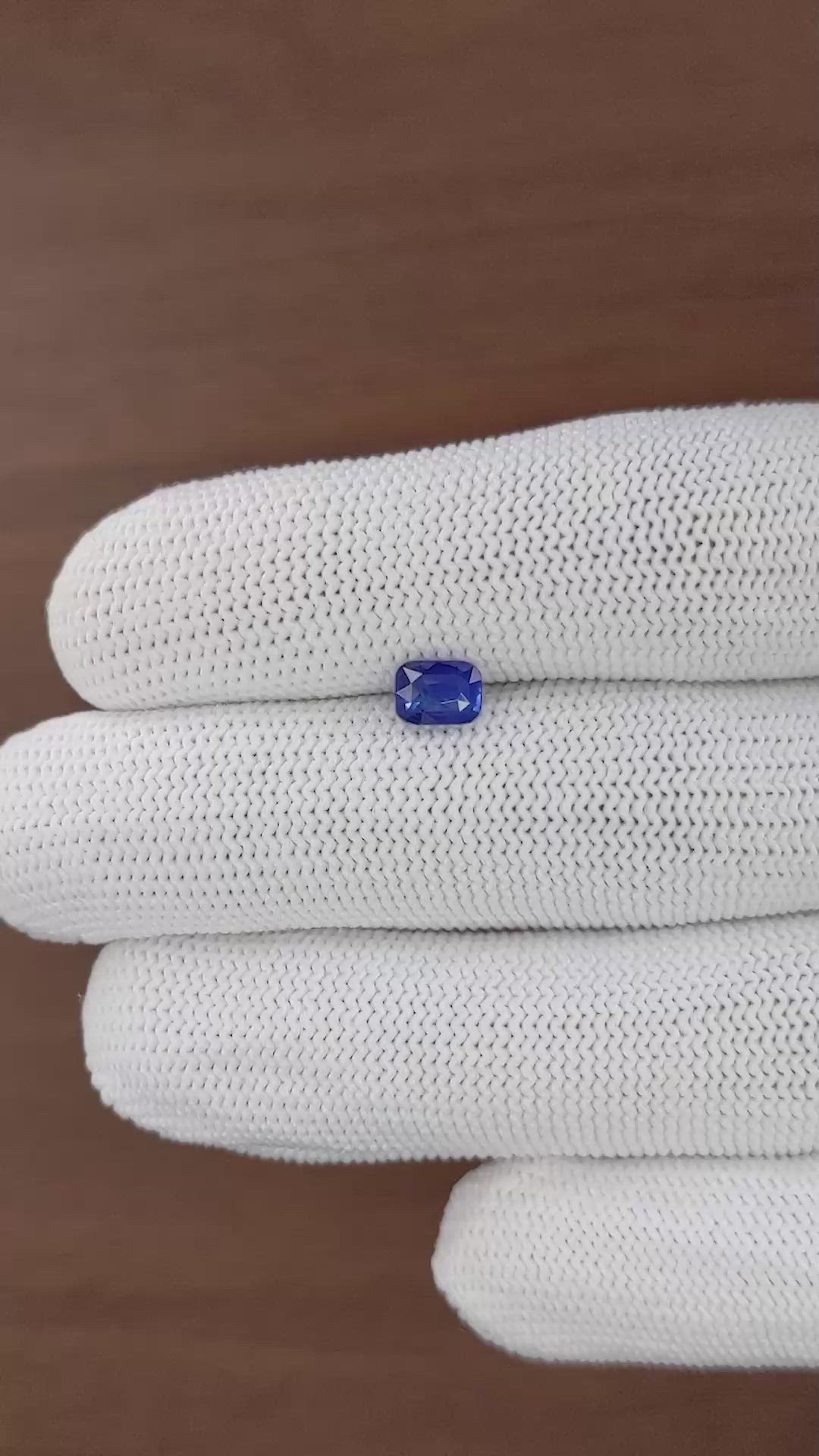 1.02 Ct. Blue Sapphire from Africa Size Video