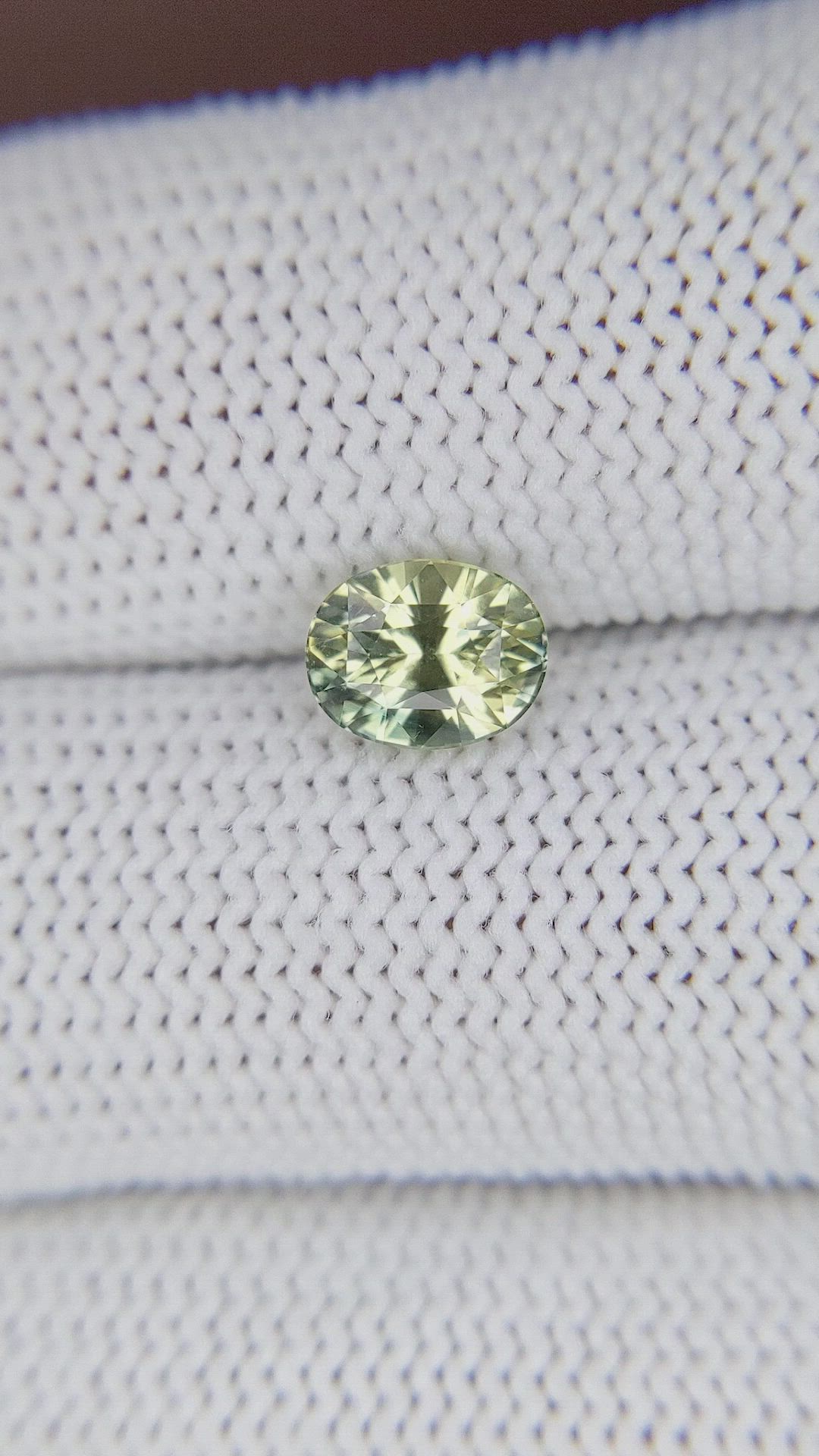 1.53 Ct. Yellowish Green Sapphire from Africa Size Video