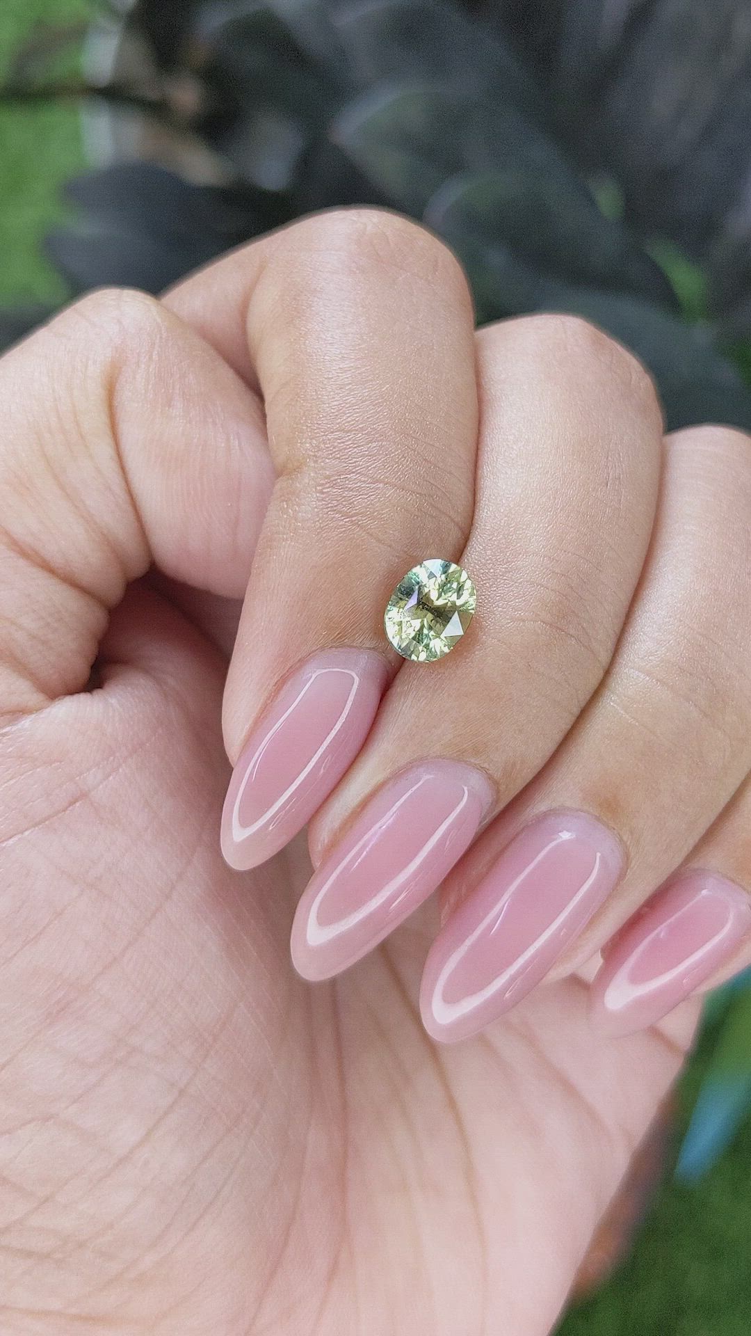 1.53 Ct. Yellowish Green Sapphire from Africa Size Video
