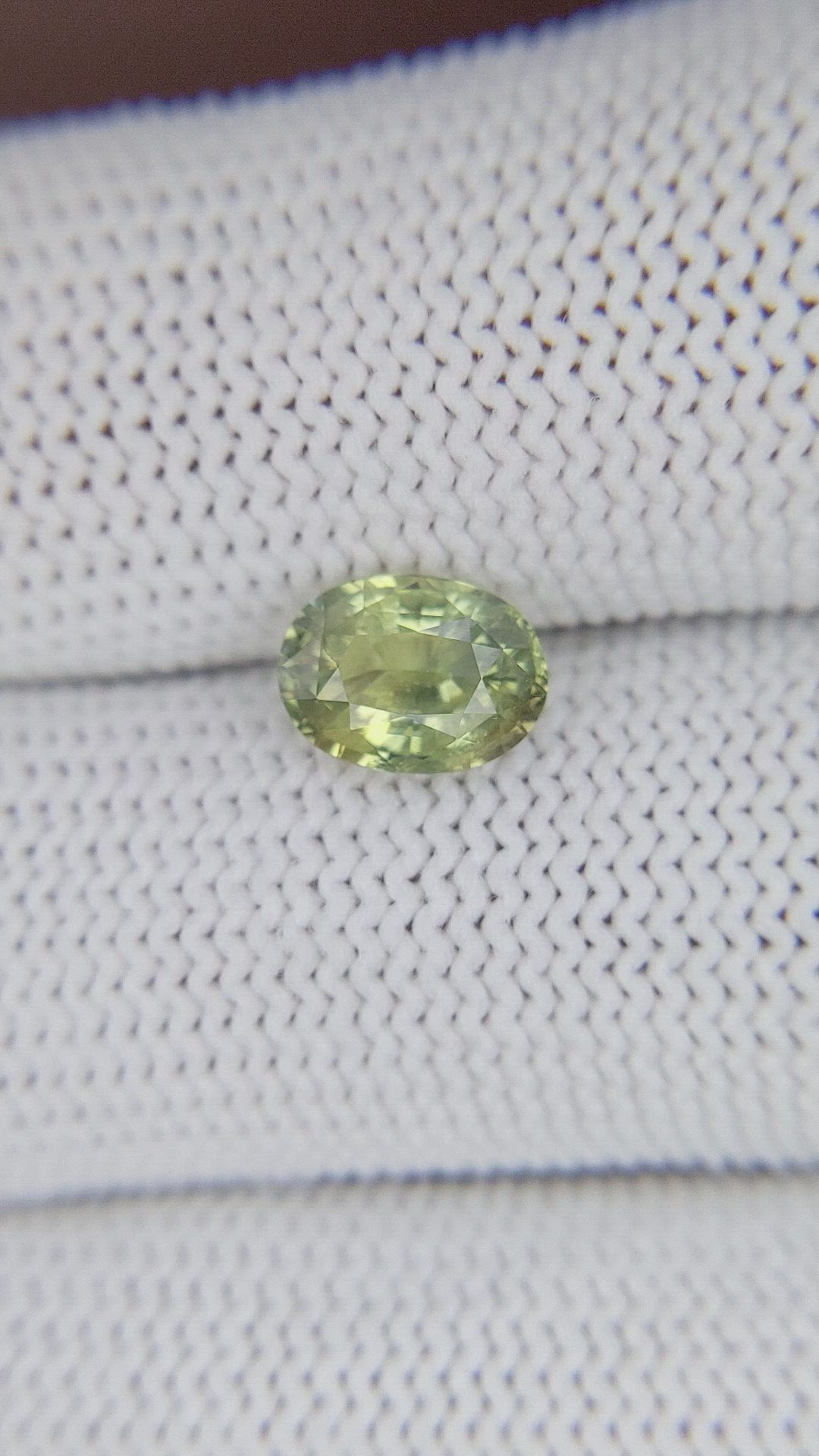 1.71 Ct. Yellowish Green Sapphire from Africa Size Video