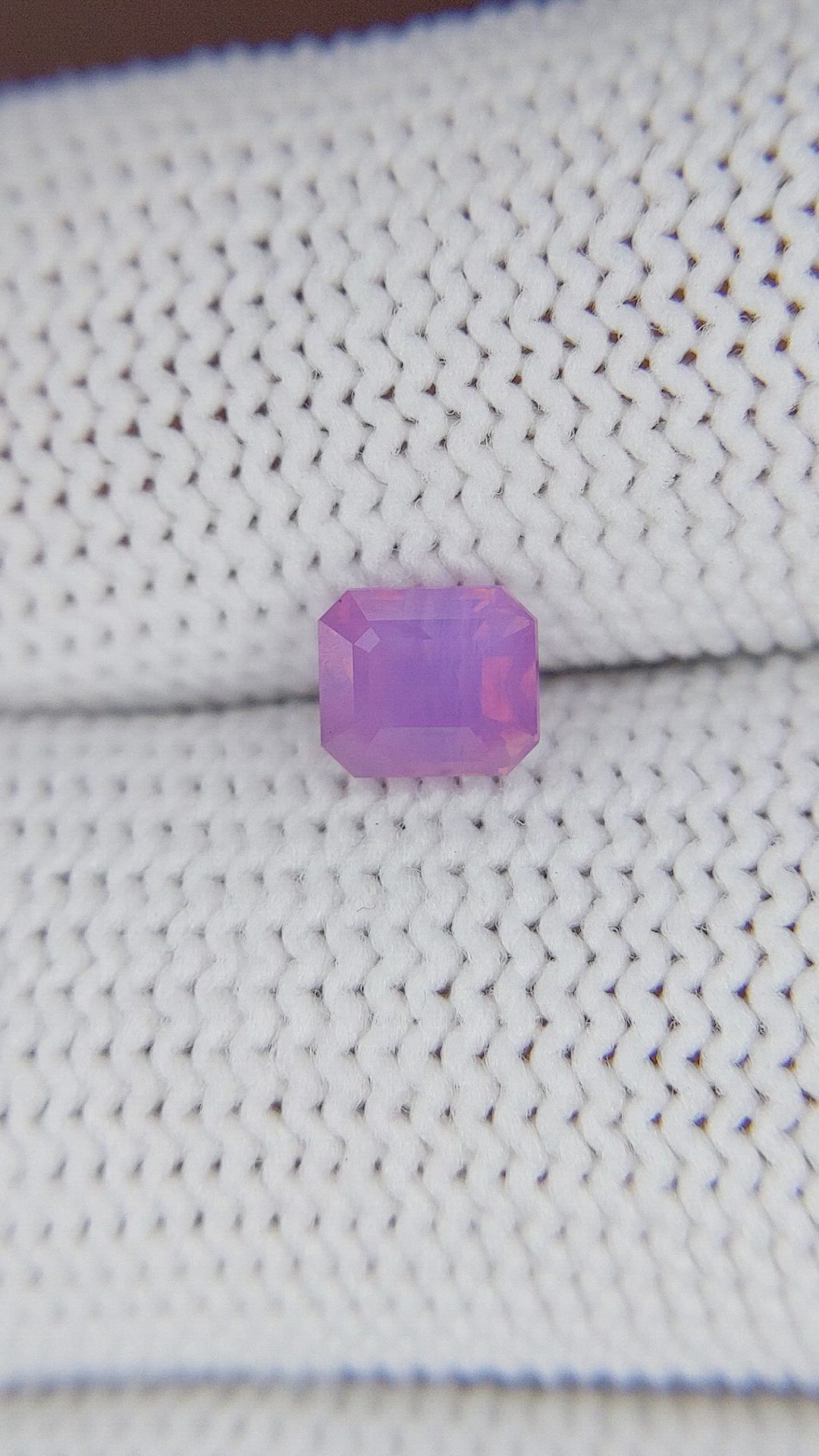 1.02 Ct. Pinkish Purple Sapphire from Africa Size Video