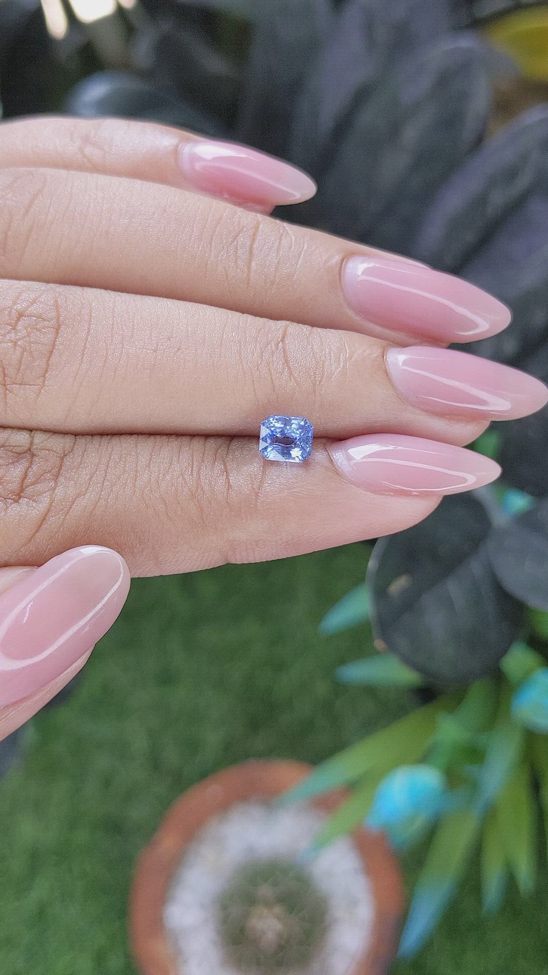 0.99 Ct. Blue Sapphire from Africa Size Video