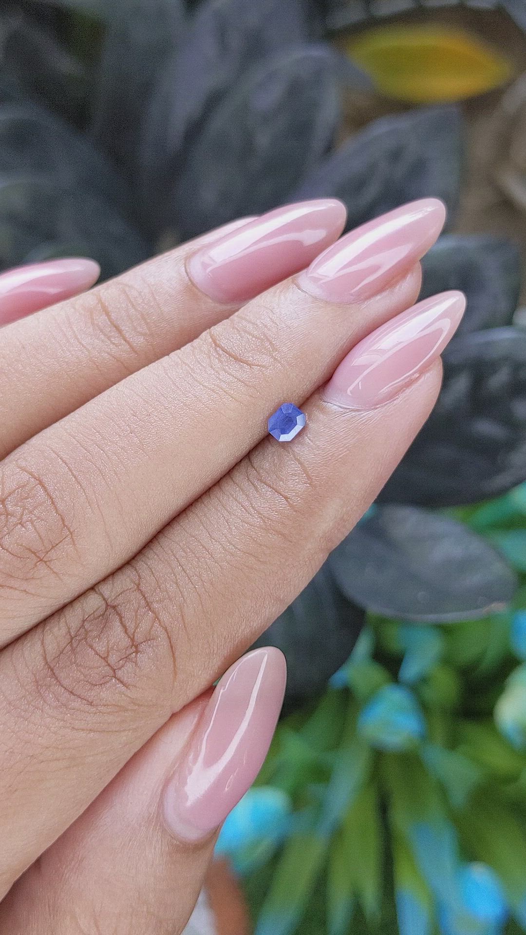 0.26 Ct. Blue Sapphire from Africa Size Video
