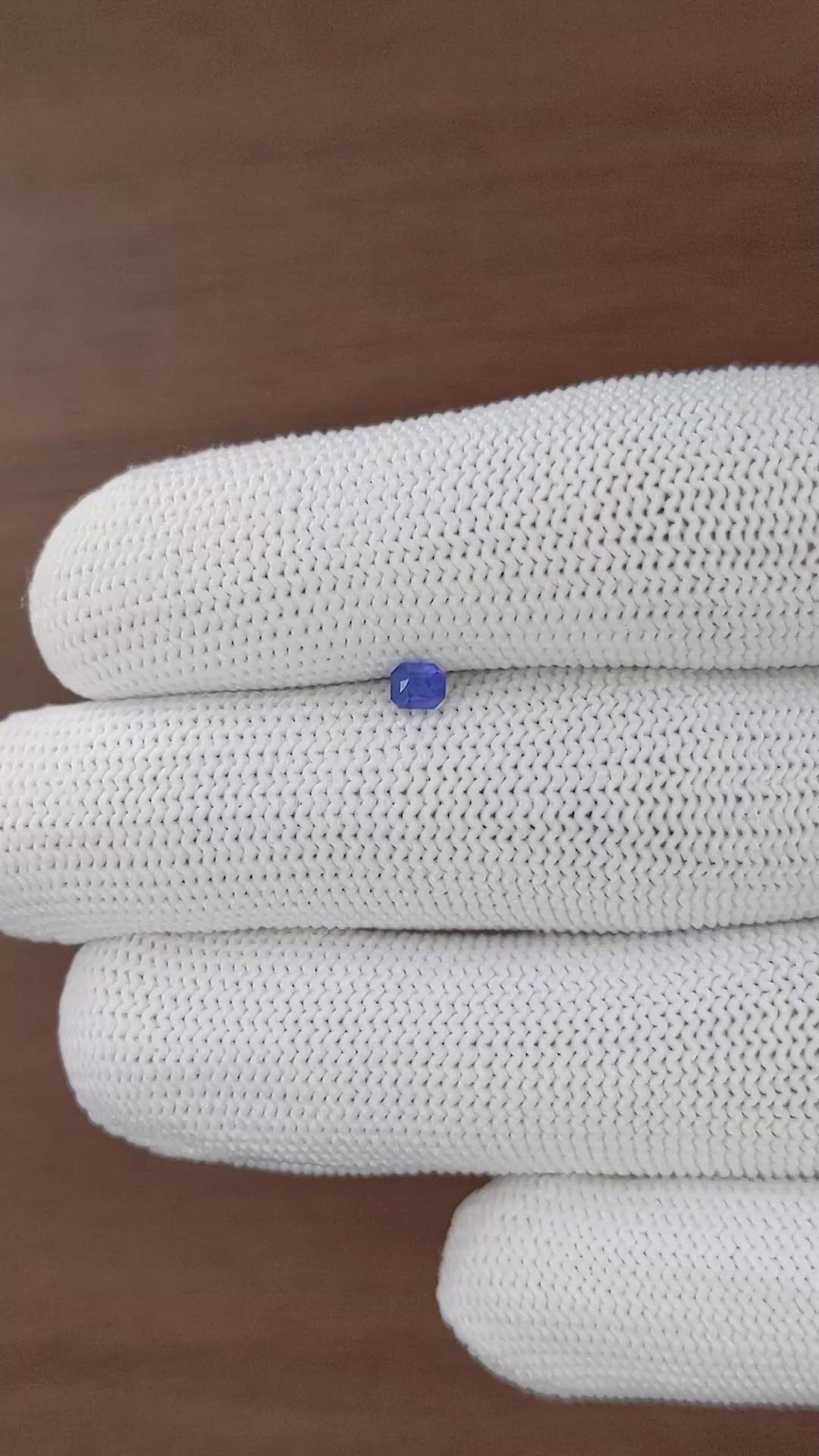 0.26 Ct. Blue Sapphire from Africa Size Video