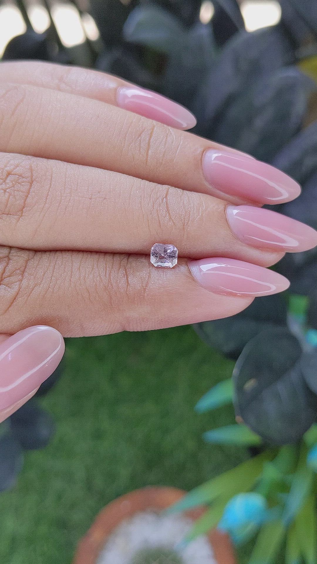 0.42 Ct. Purplish Pink Sapphire from Africa Size Video