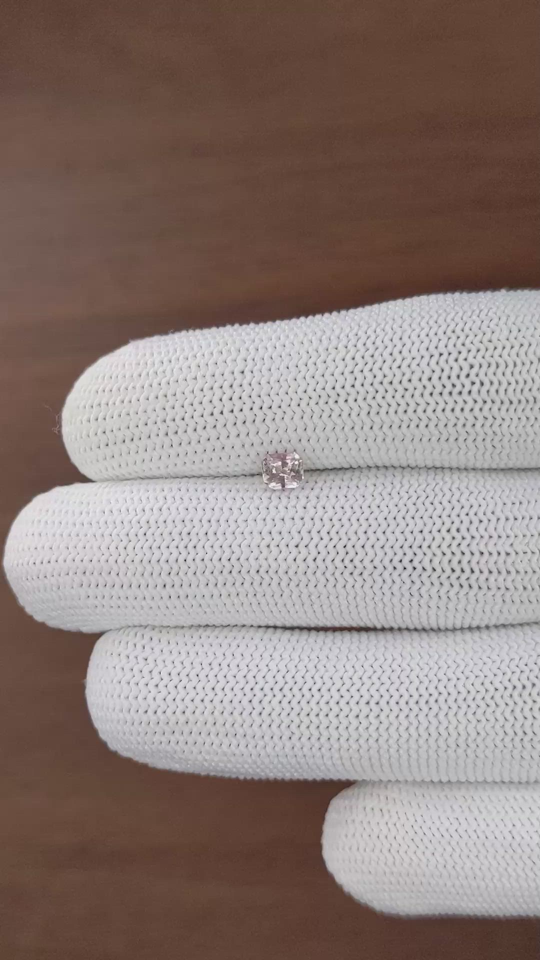 0.42 Ct. Purplish Pink Sapphire from Africa Size Video