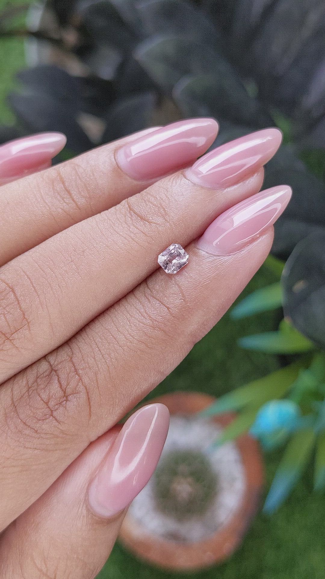 0.42 Ct. Purplish Pink Sapphire from Africa Size Video