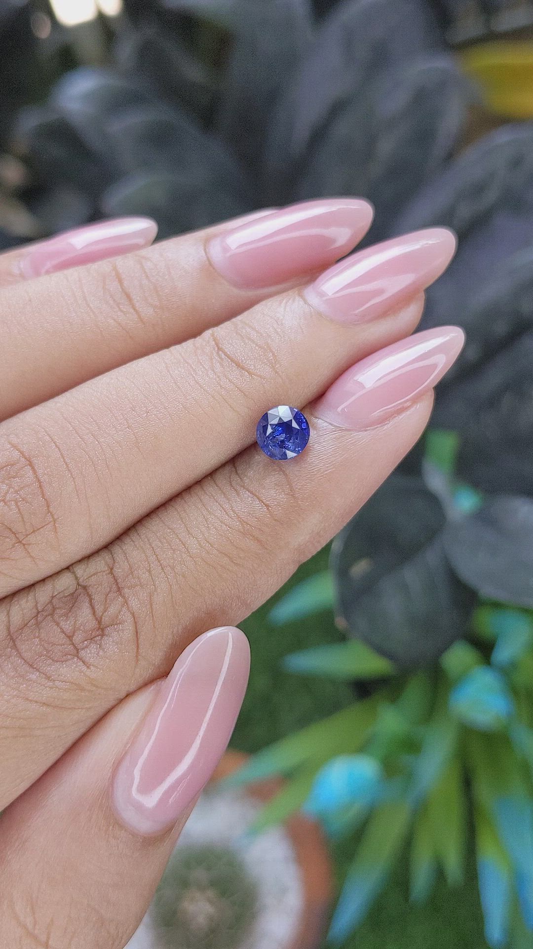 1.03 Ct. Blue Sapphire from Africa Size Video