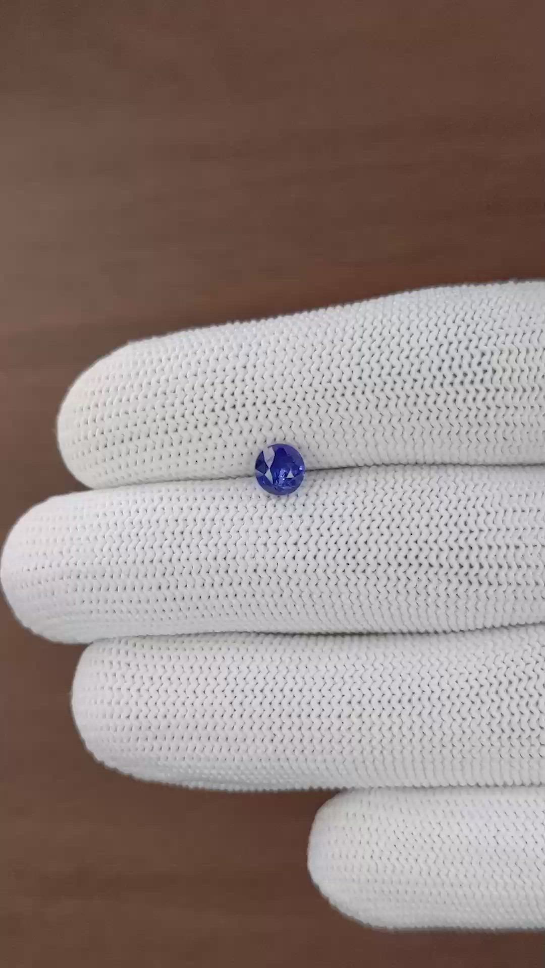 1.03 Ct. Blue Sapphire from Africa Size Video