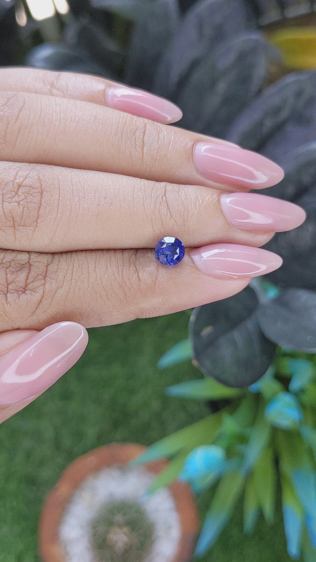 1.03 Ct. Blue Sapphire from Africa Size Video