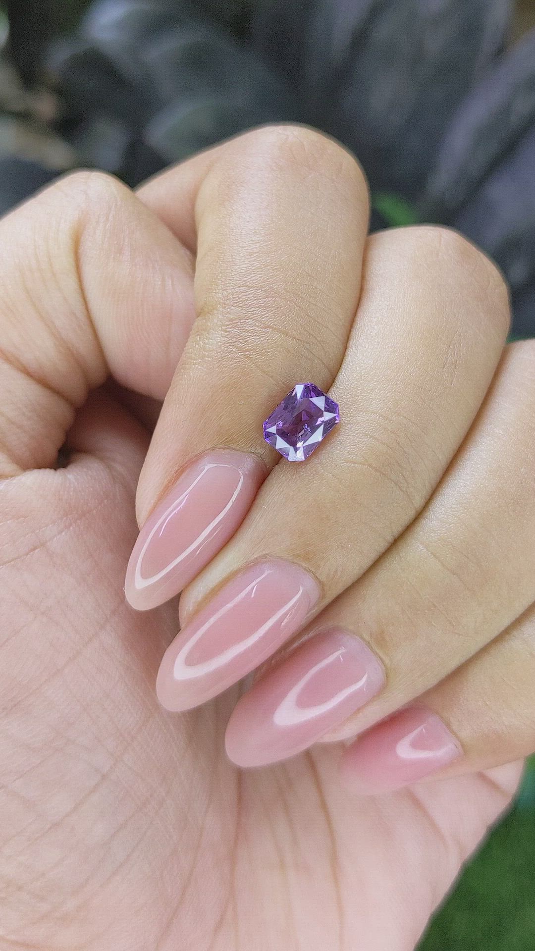 1.16 Ct. Pinkish Purple Sapphire from Africa Size Video