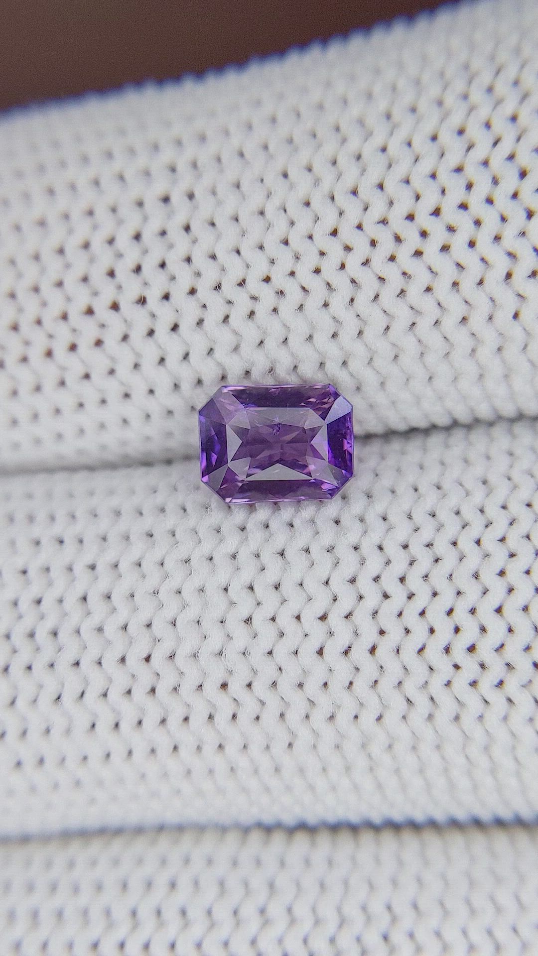 1.16 Ct. Pinkish Purple Sapphire from Africa Size Video