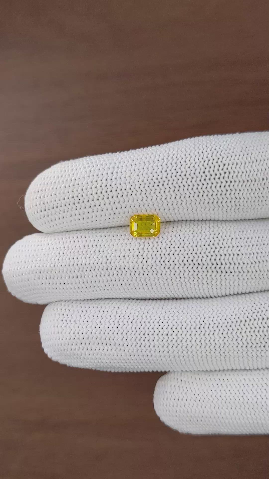 1.15 Ct. Yellow Sapphire from Africa Size Video